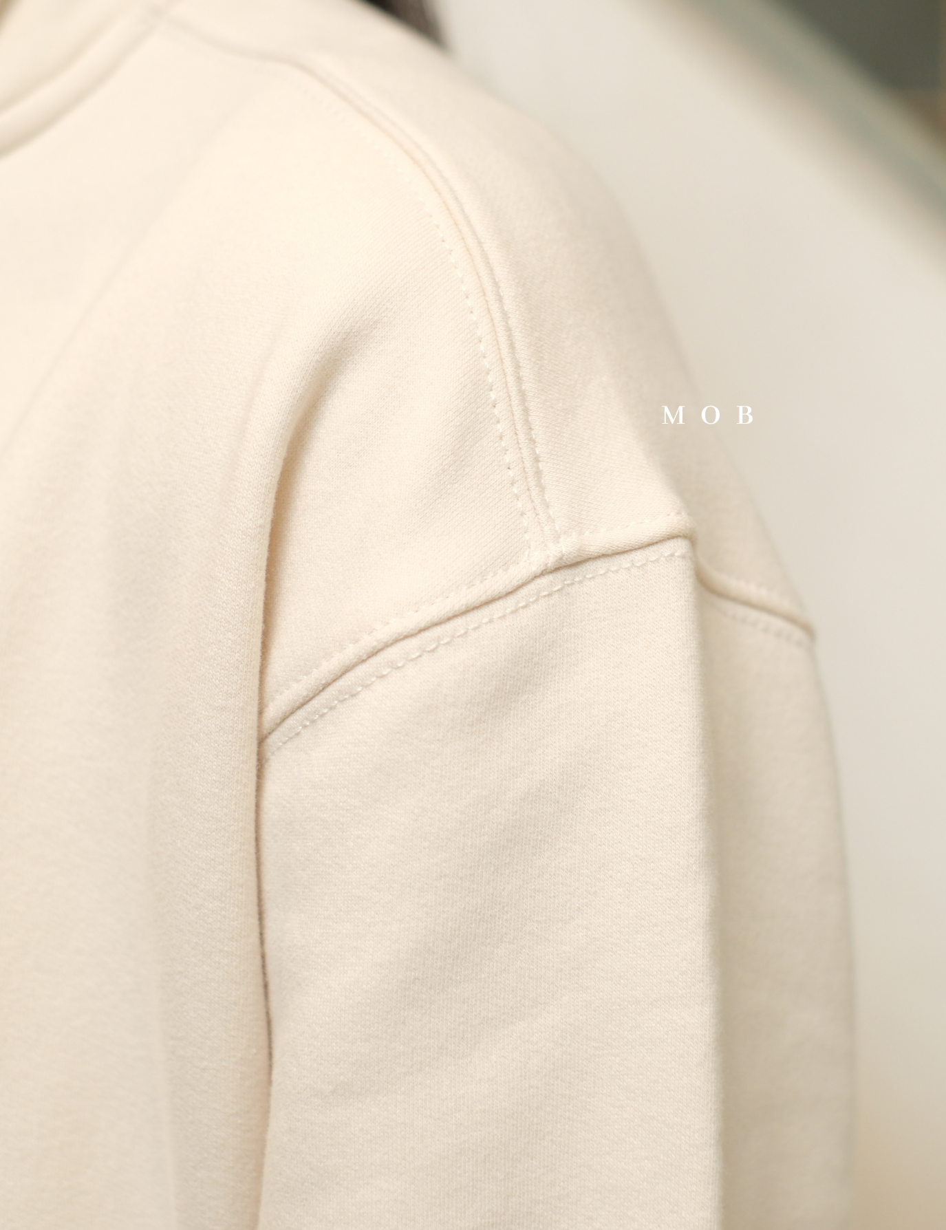 ATHSW02002B Forever Fleece 1/4 Zip Sweatshirt Cream