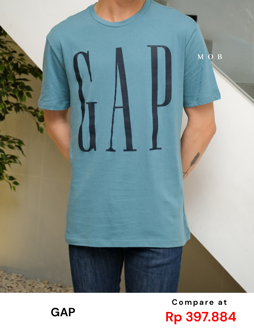 GPSST1205B Big Logo SS Tee Coastal Green