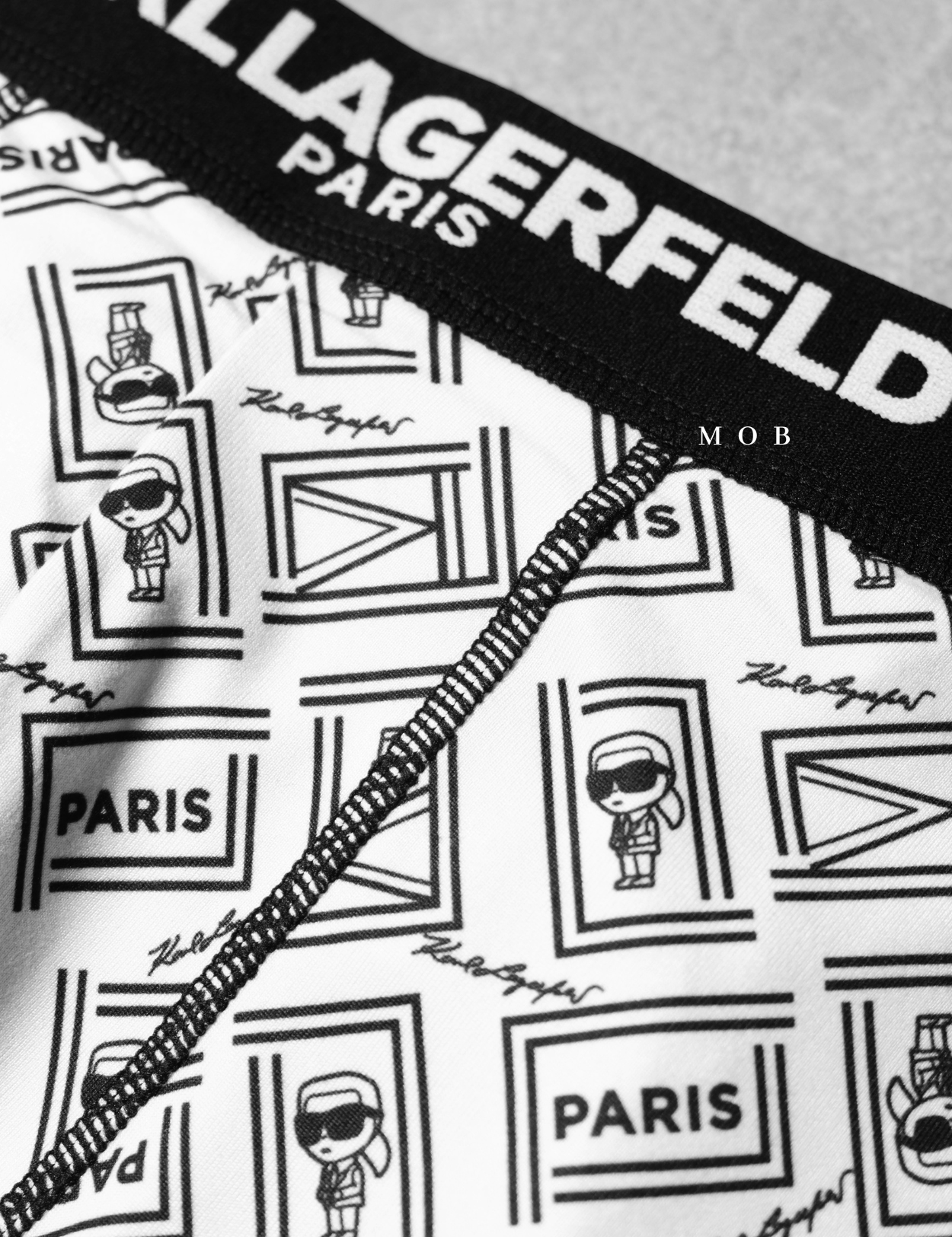 KRLB01017 Paris Karl Frame Ikon Logo Boxer White