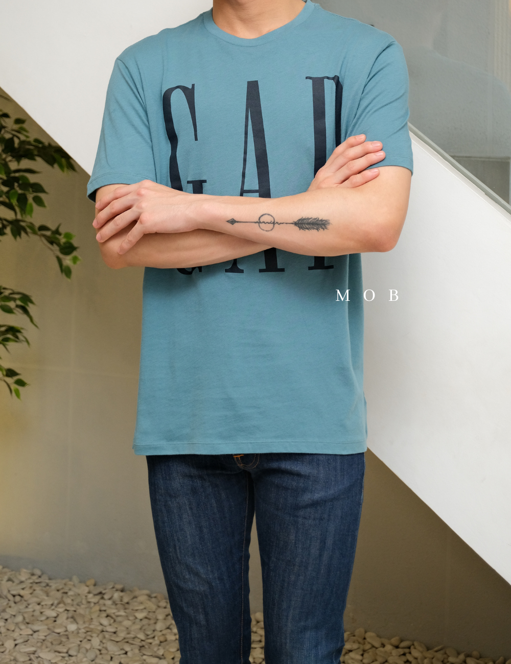 GPSST1205B Big Logo SS Tee Coastal Green