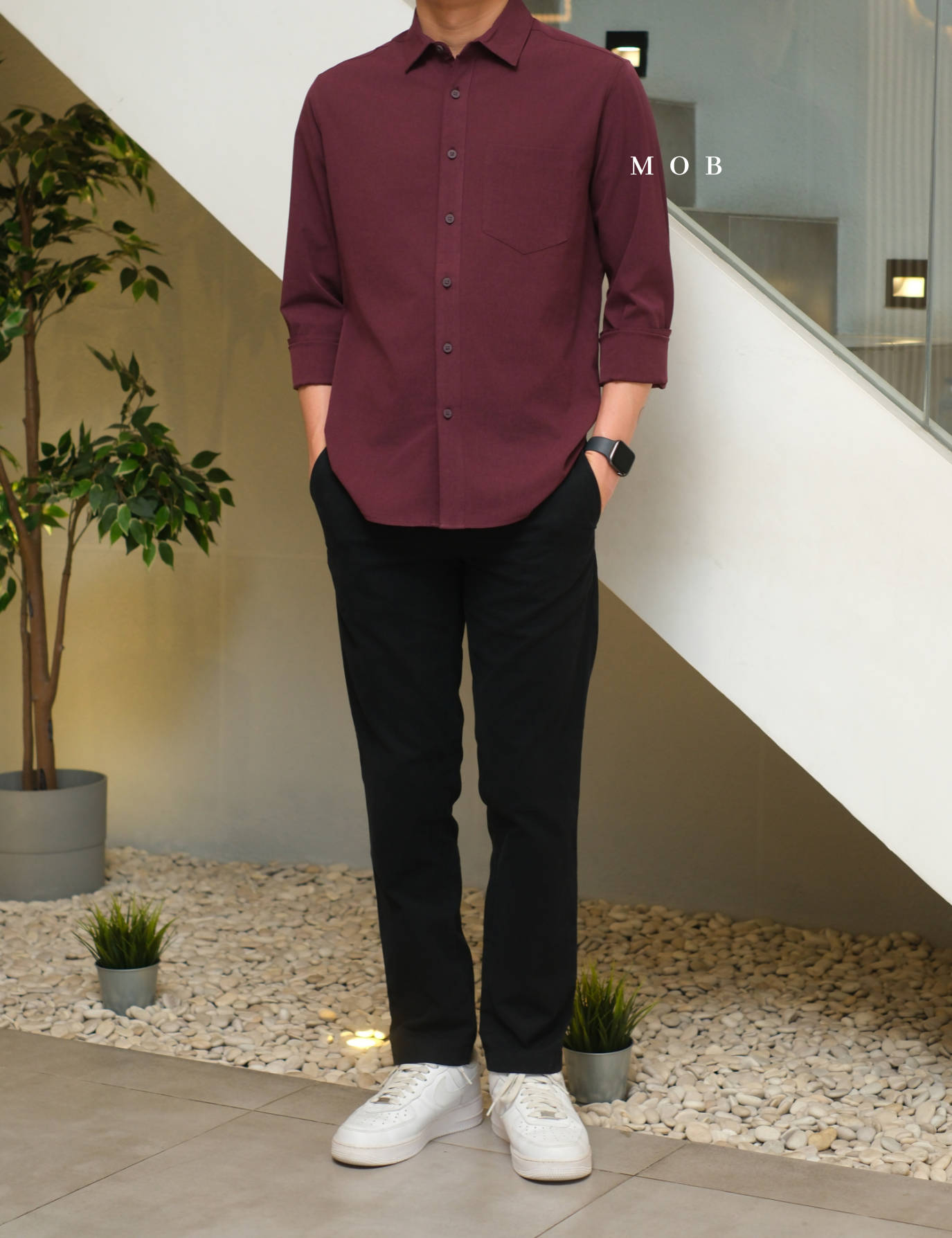 APTLSS02001C STANDARD Performance LS Shirt Maroon