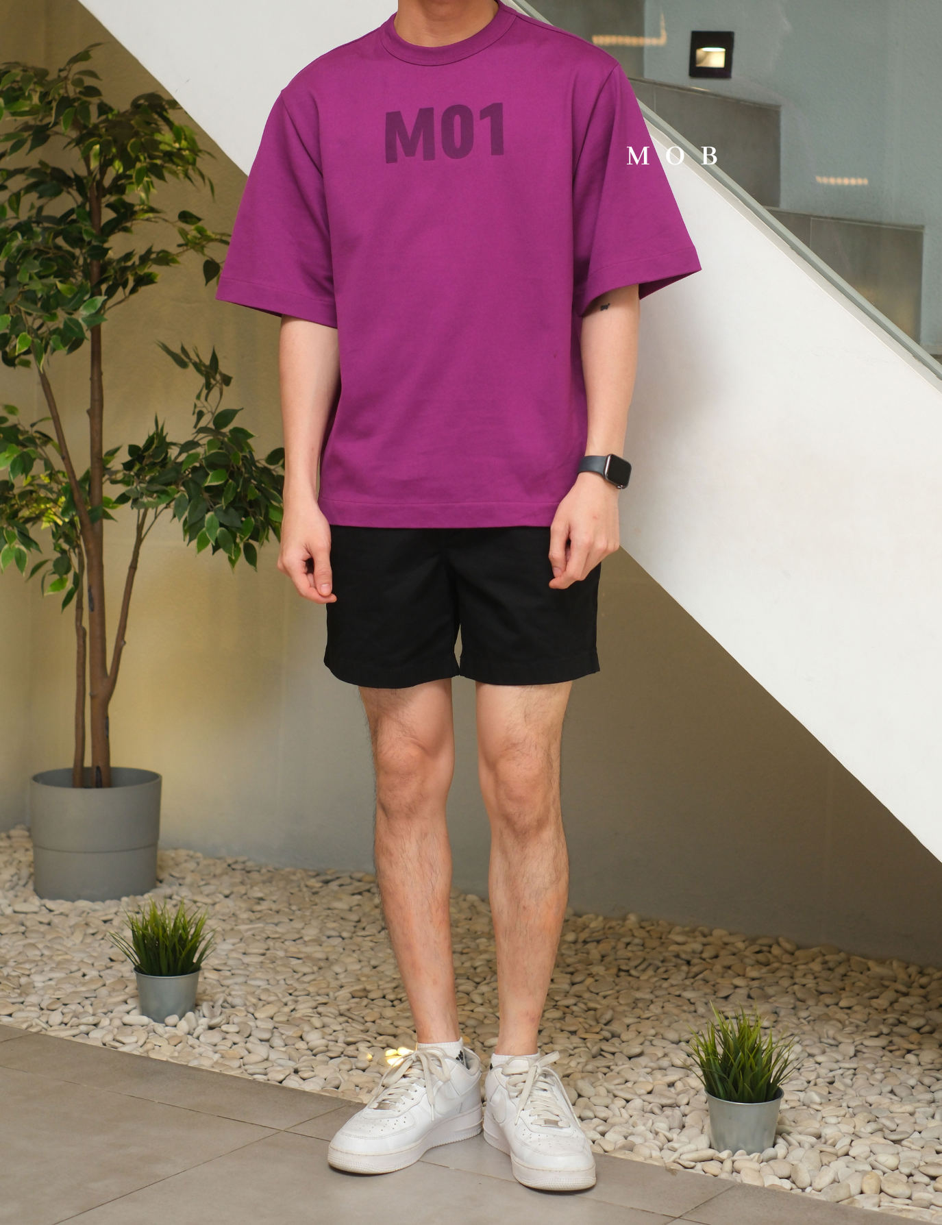 MODSST01005A Relaxed MO1 SS Tee Purple