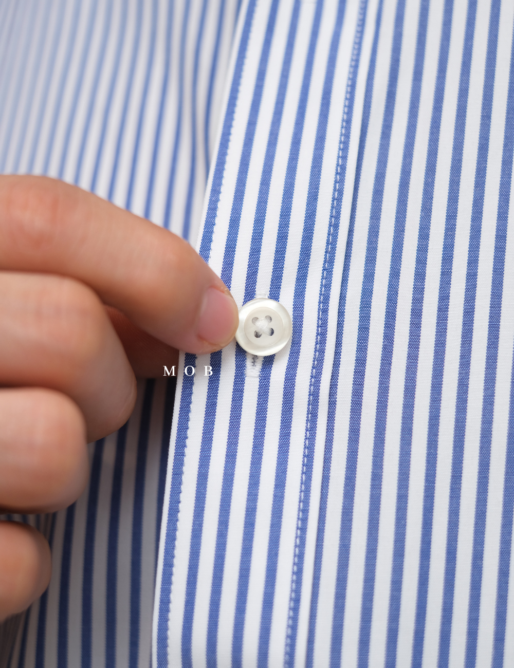 MSTSSS01002 Slim SS Shirt White Stripe