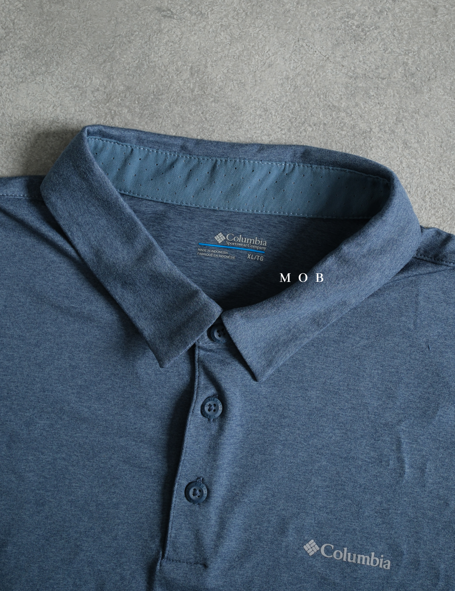 CLMPSS01002 Tech Trail Polo F24 SS Blue Grey