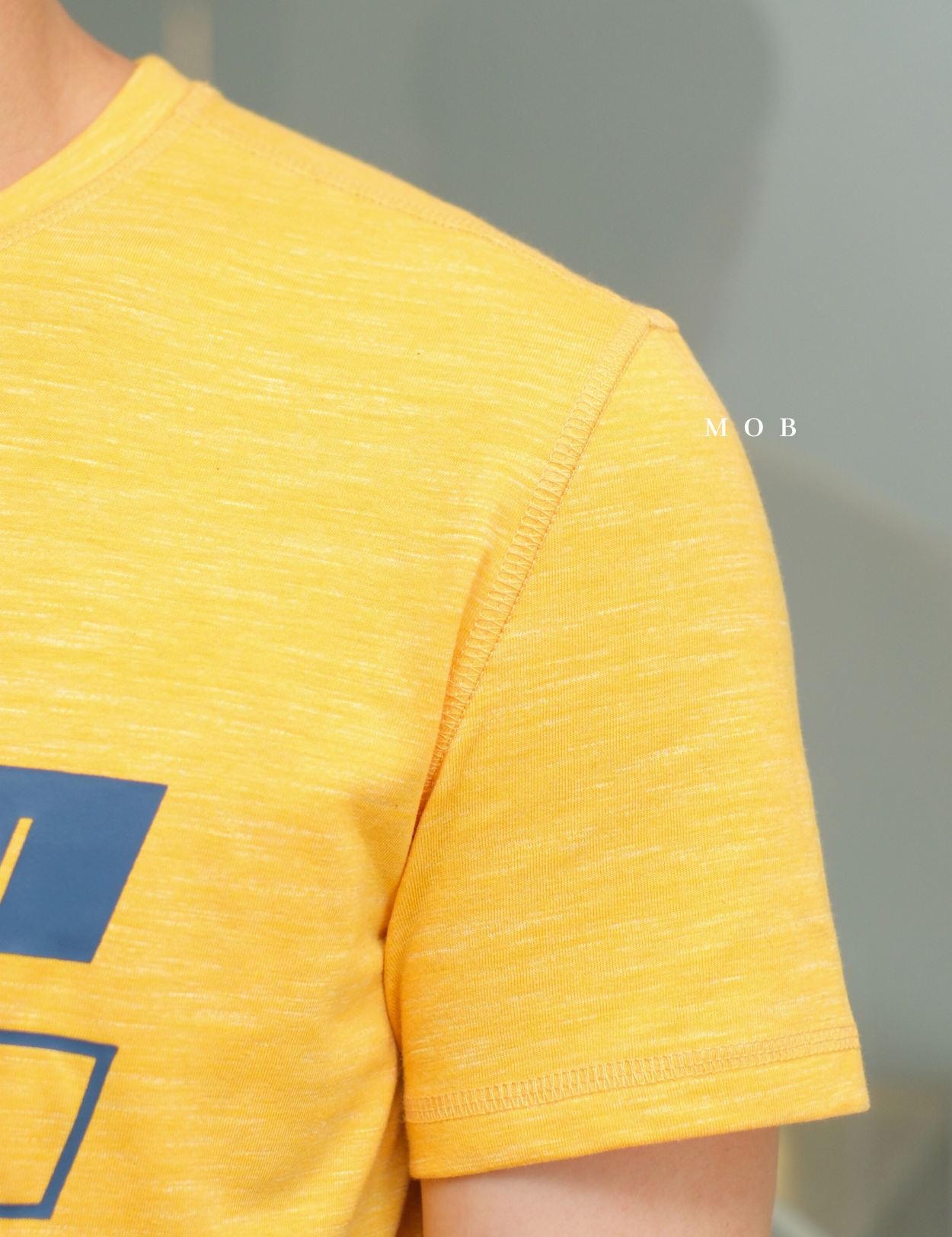 AESST06001B Active Flex Square Logo SS Tee Yellow (S ONLY)