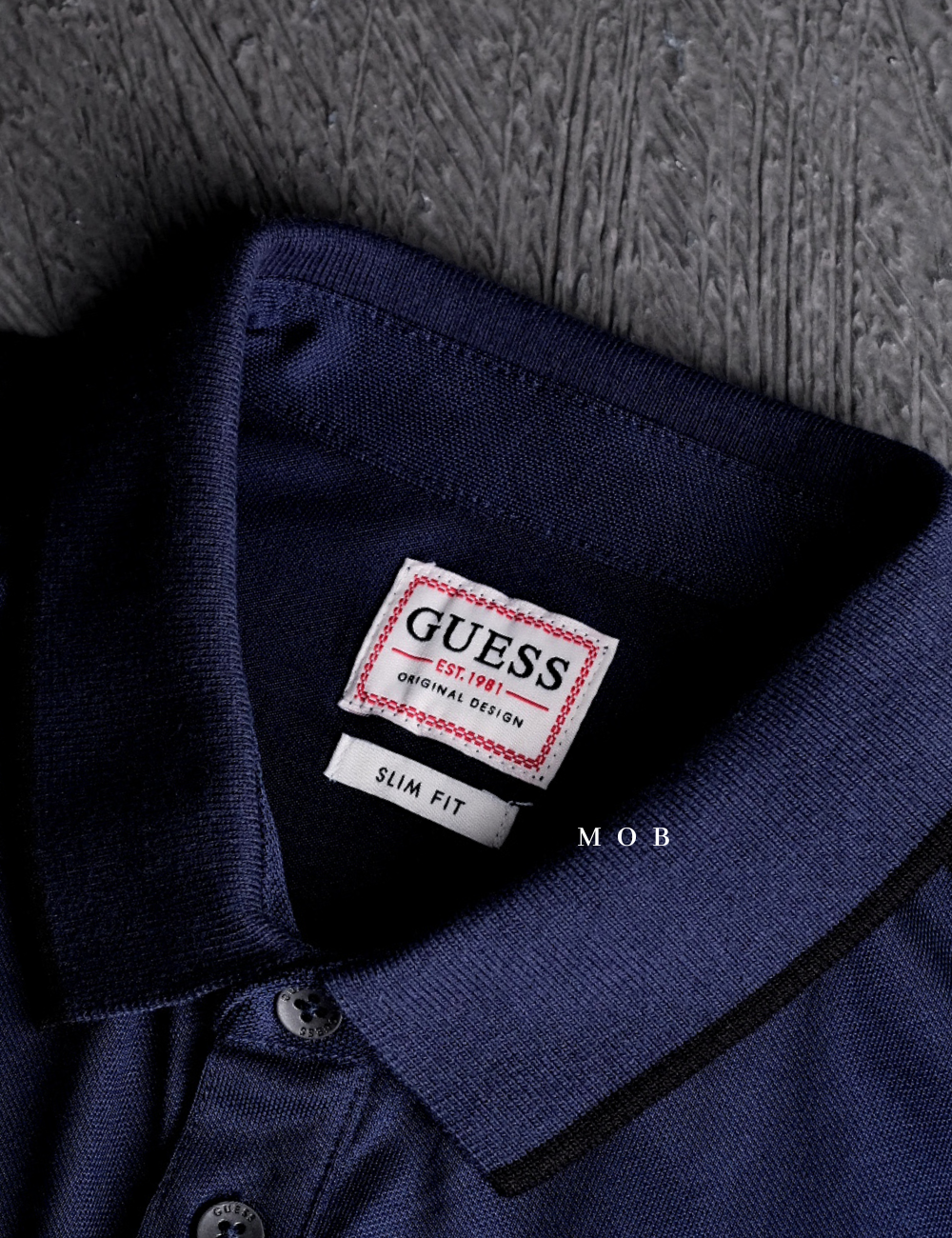GSSPS01002B Pique Logo Tape Polo Navy