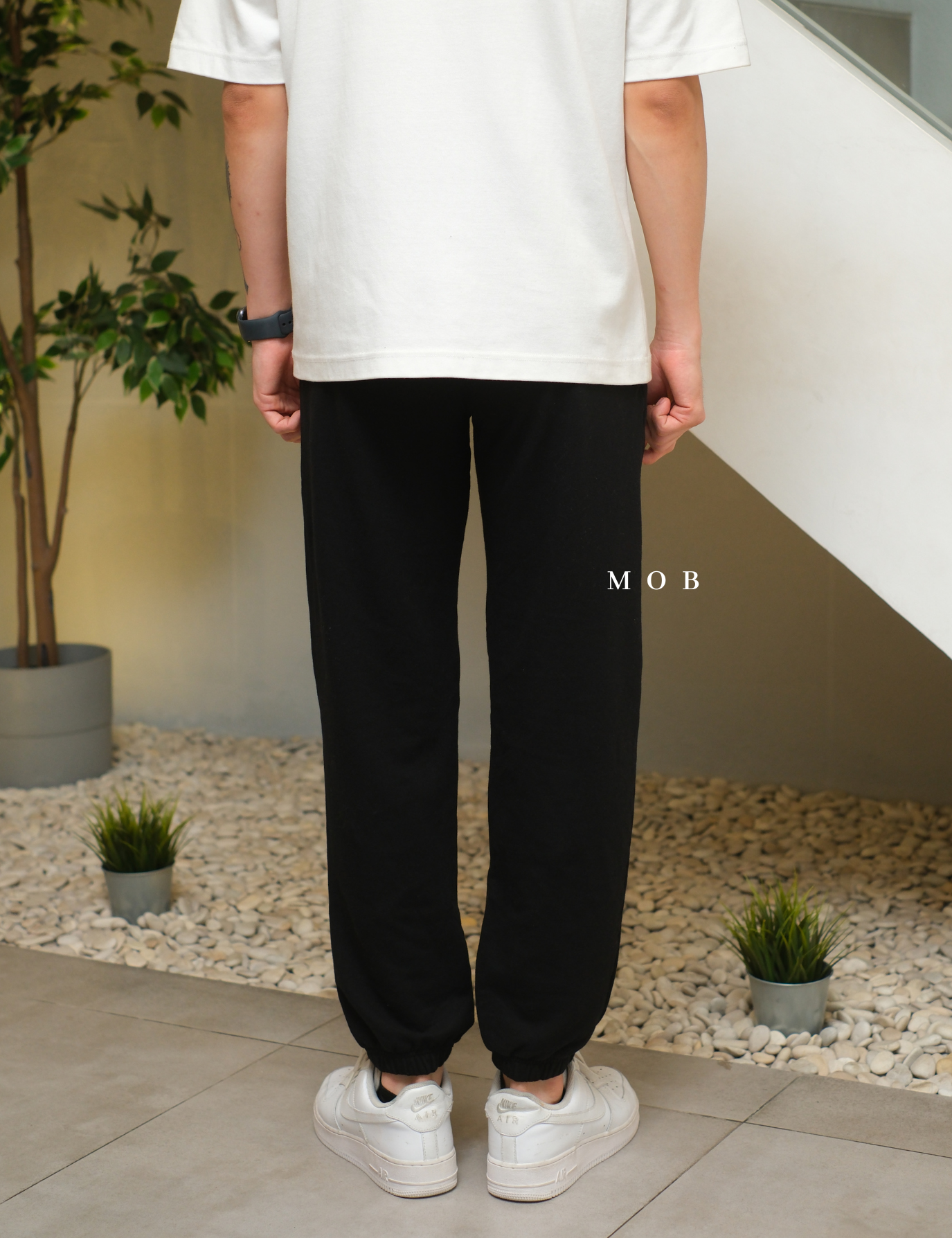 ARJP06001B Cloud Soft Slouchy Jogger Pants Black