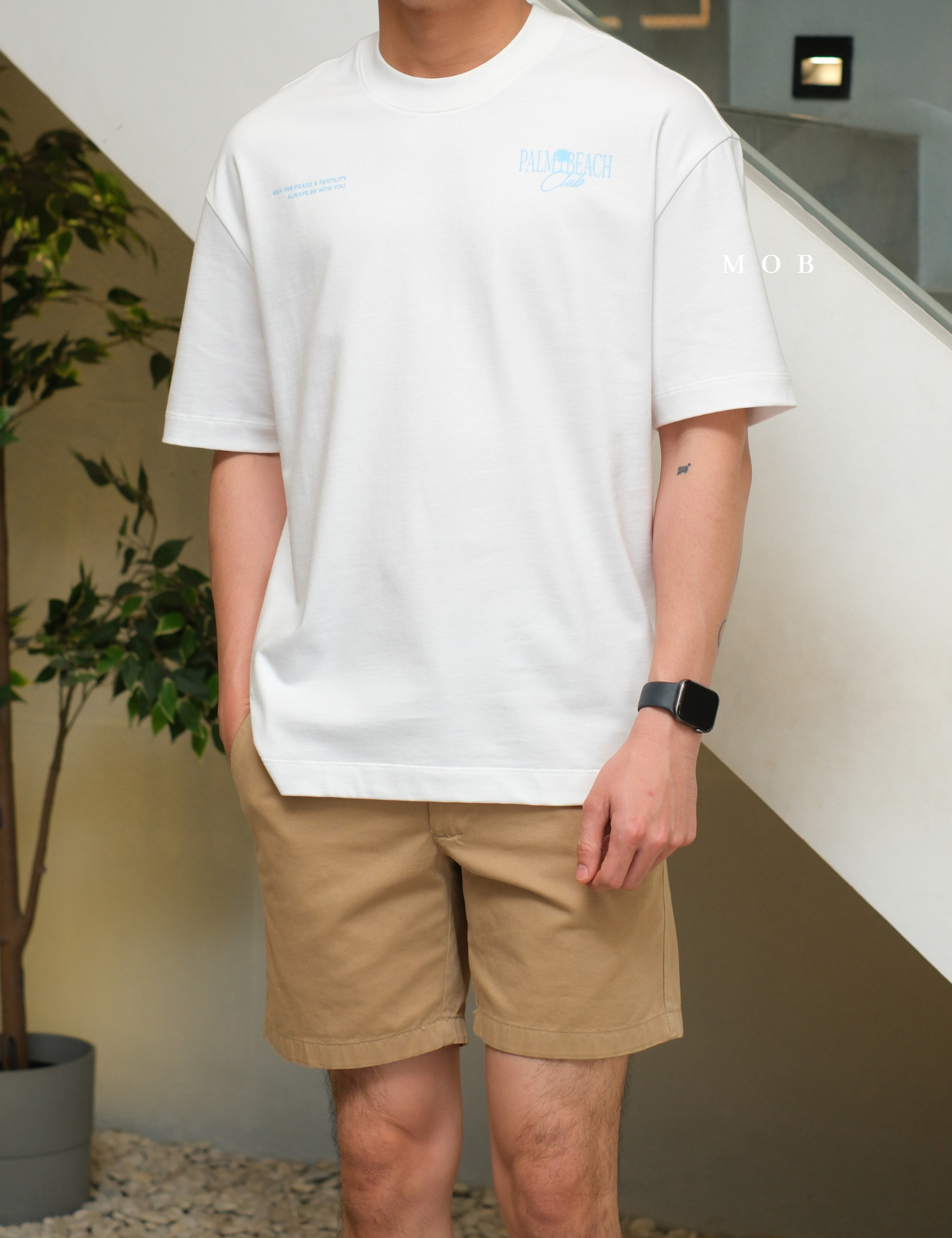ARK01SST046 Palm Beach Oversize Tee Off White