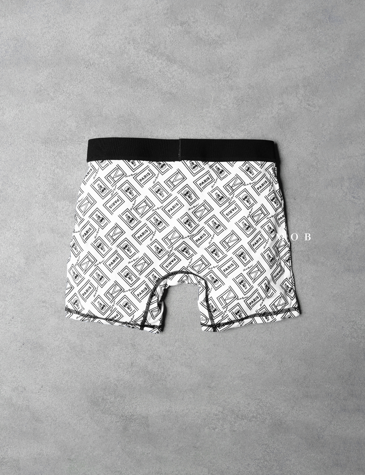 KRLB01017 Paris Karl Frame Ikon Logo Boxer White