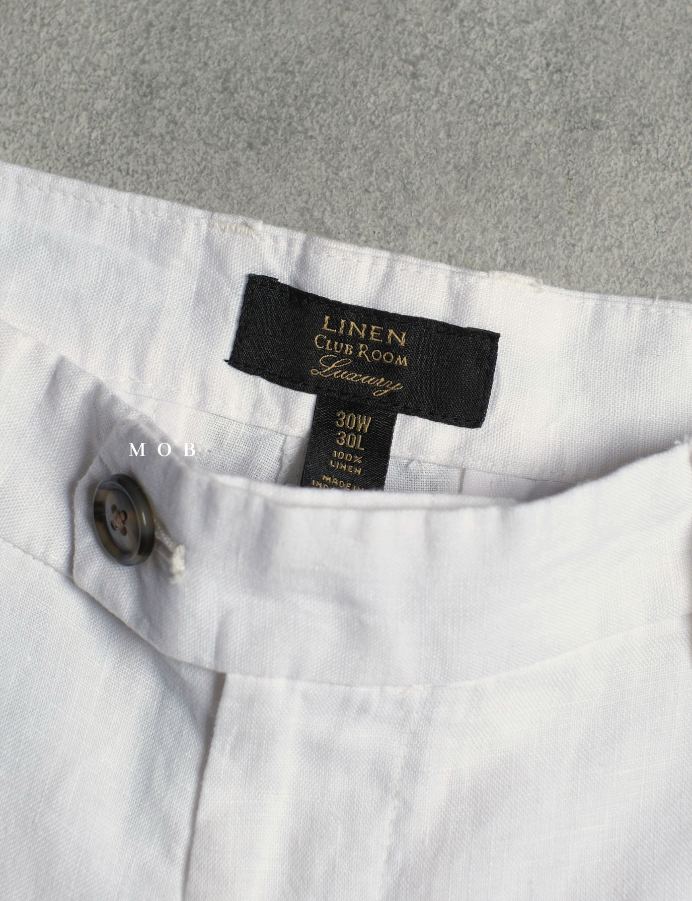 CLB02LIL002-004 Linen Luxury Pants White