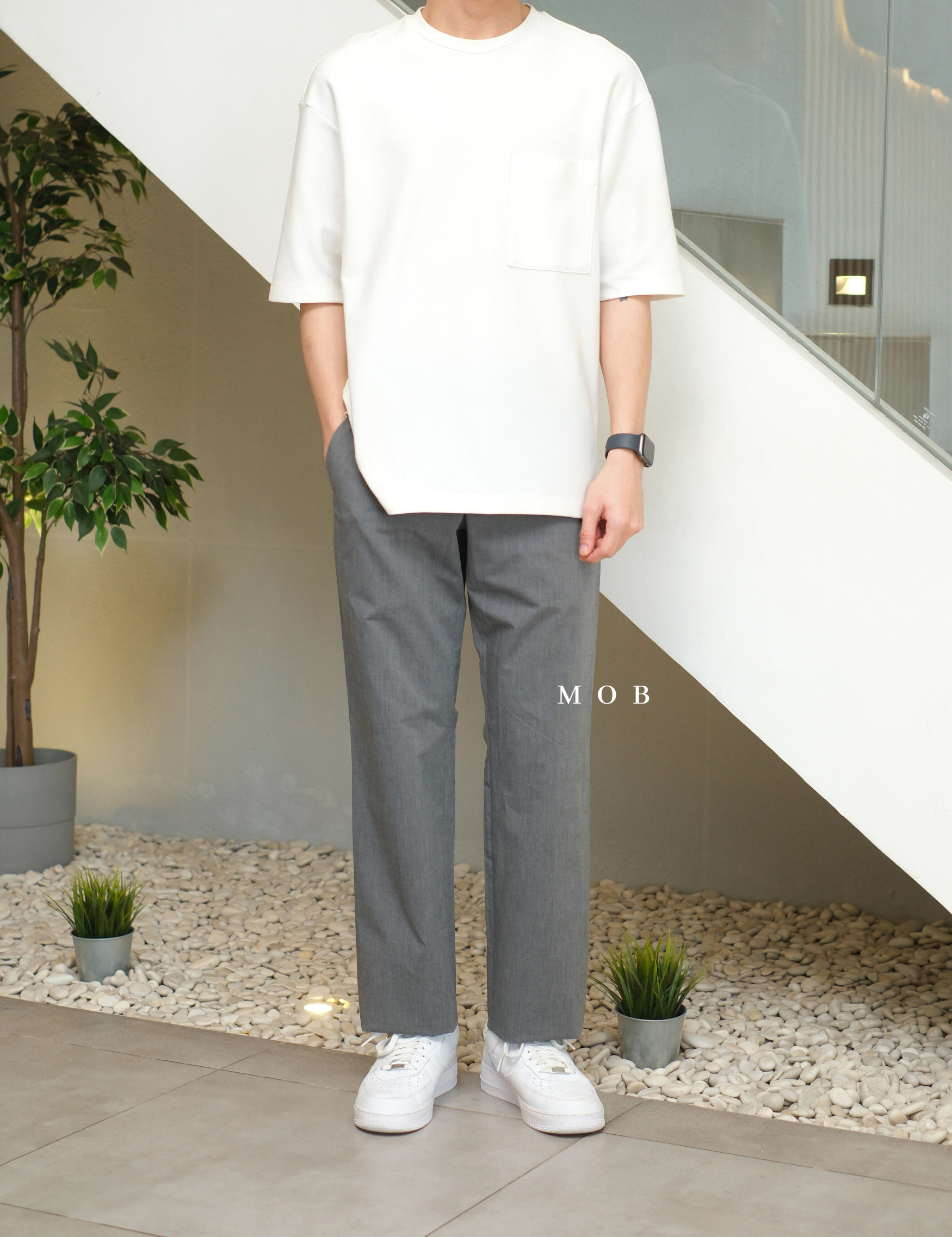 EXPT1403 Producer Modern Fit Pants Dark Grey Misty