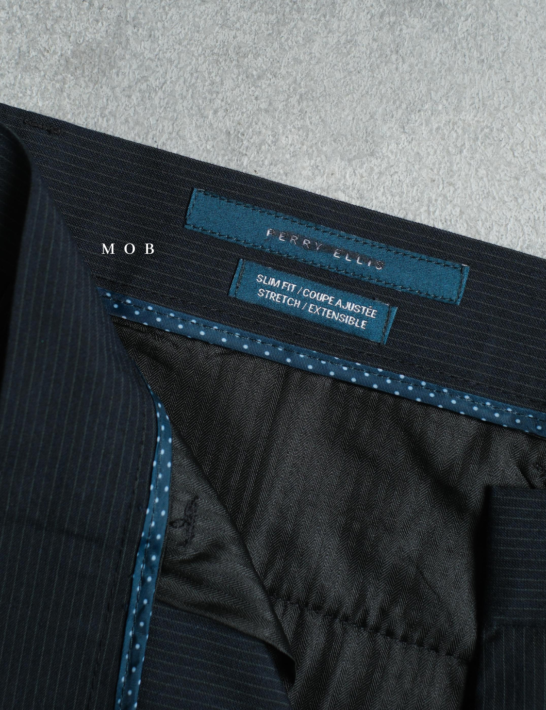 PEPT06007 SLIM Suit Pants Navy Stripe