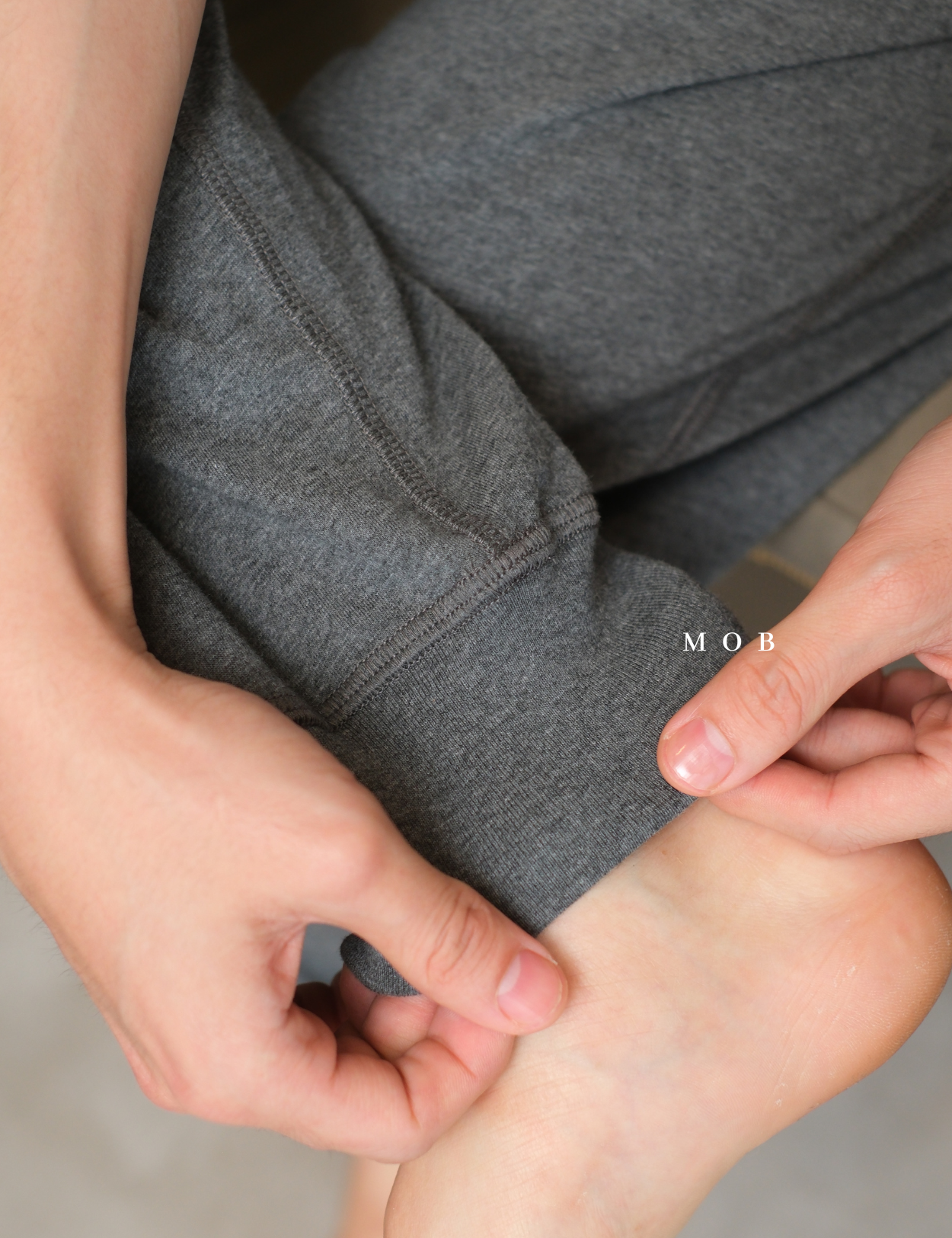 LEJP1006 Knit Jersey Sleep Jogger Charcoal