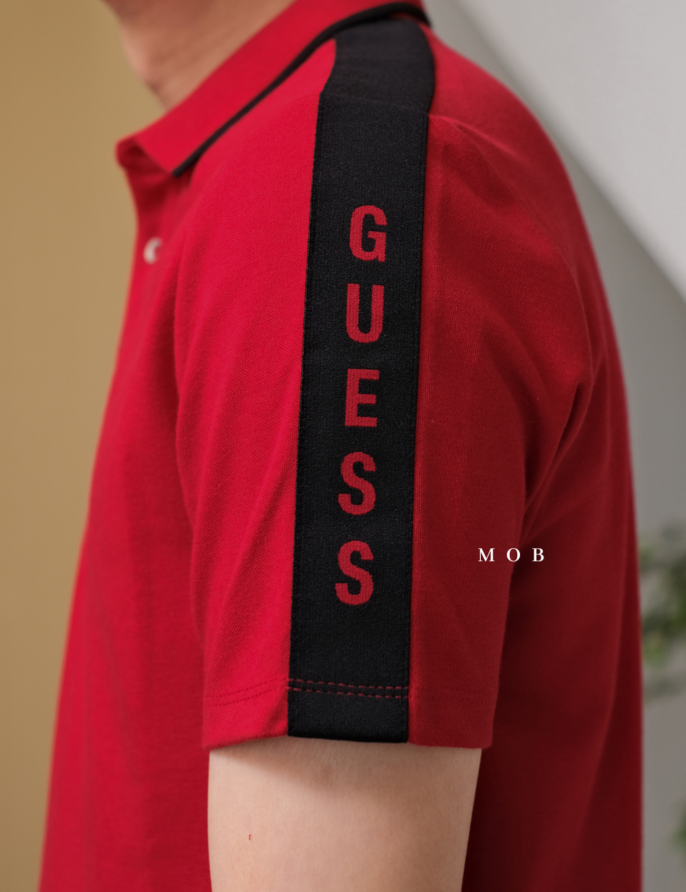 GSSPS01002C Pique Logo Tape Polo Red