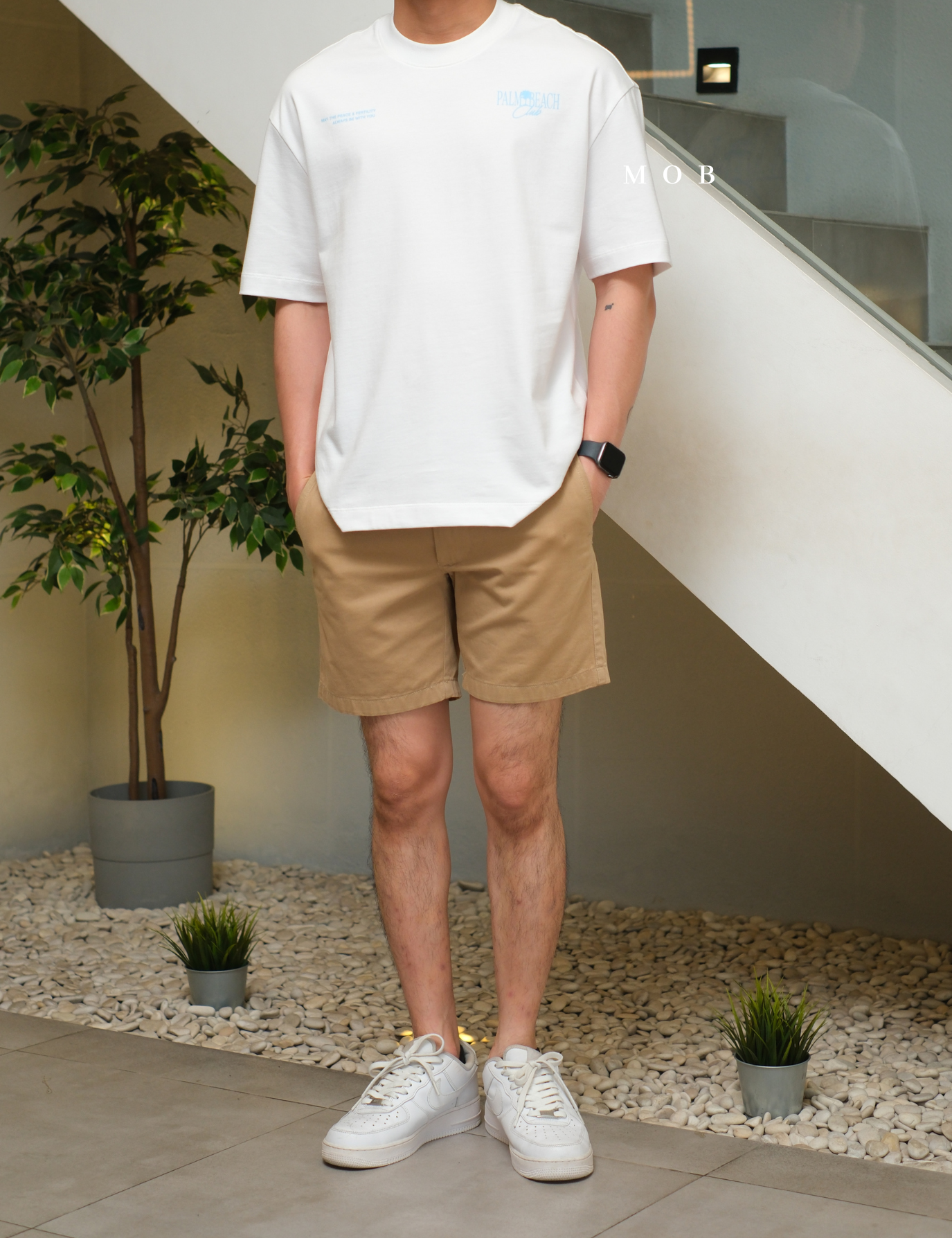 ARK01SST046 Palm Beach Oversize Tee Off White