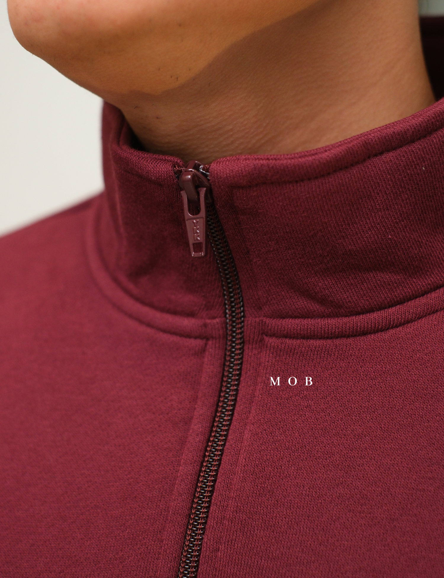 STSW05001I Basic 1/4 Zip Sweatshirt Maroon