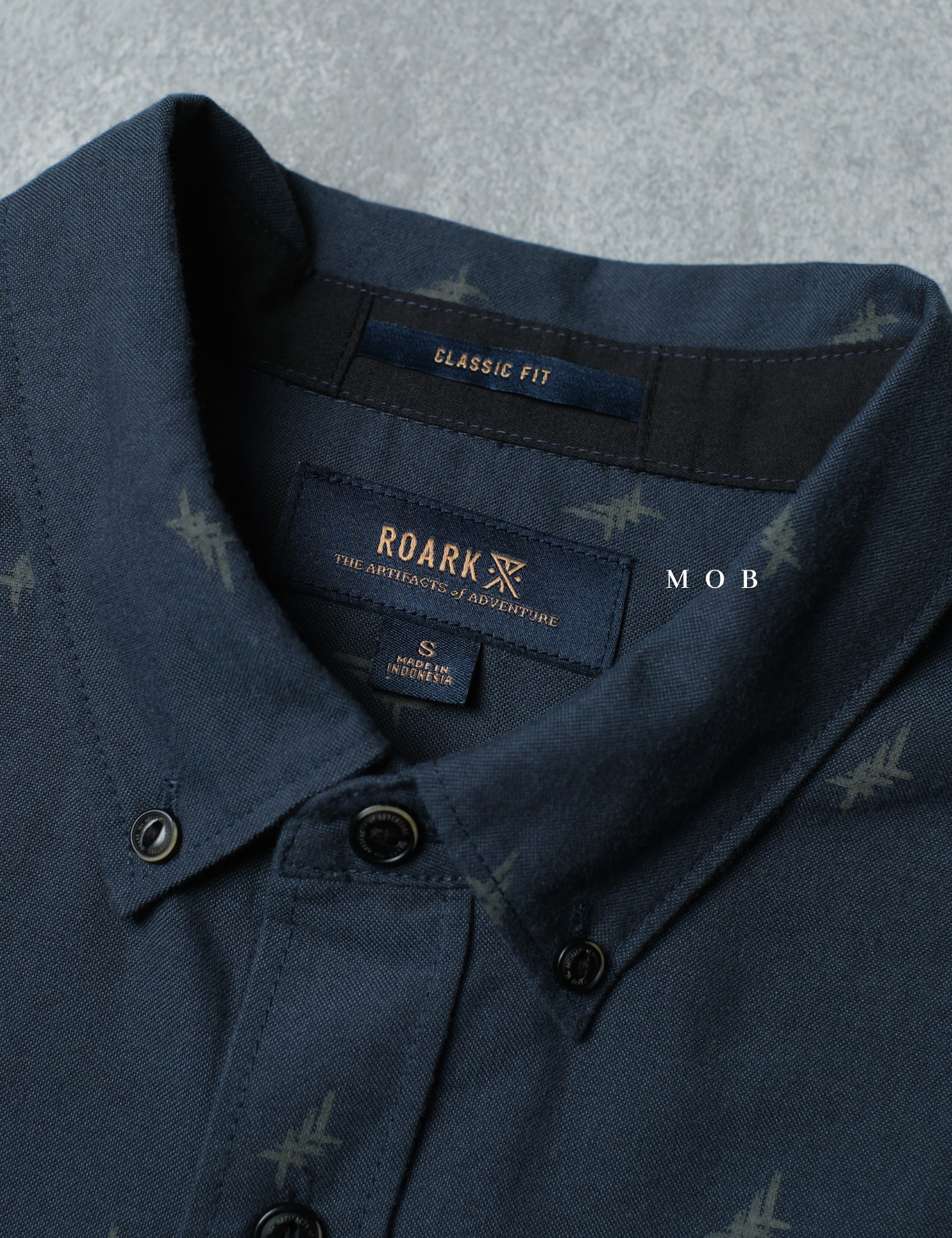 ROALSS02004 Scholar LS Shirt Coastal Blue Motif