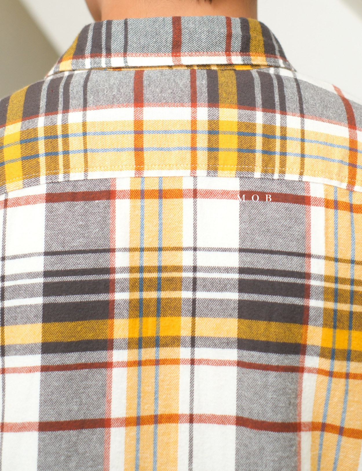 SNMLSS01015 Super Soft Flannel LS Shirt Yellow White Black Plaid