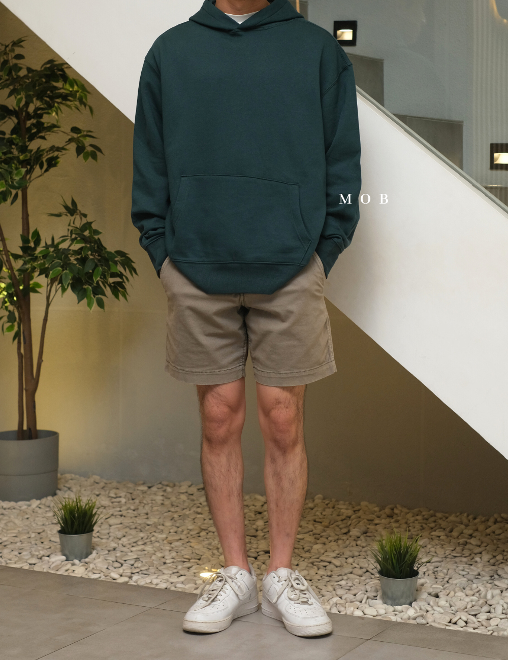 ONHOD07001 Rotation Pullover Hoodie British Green