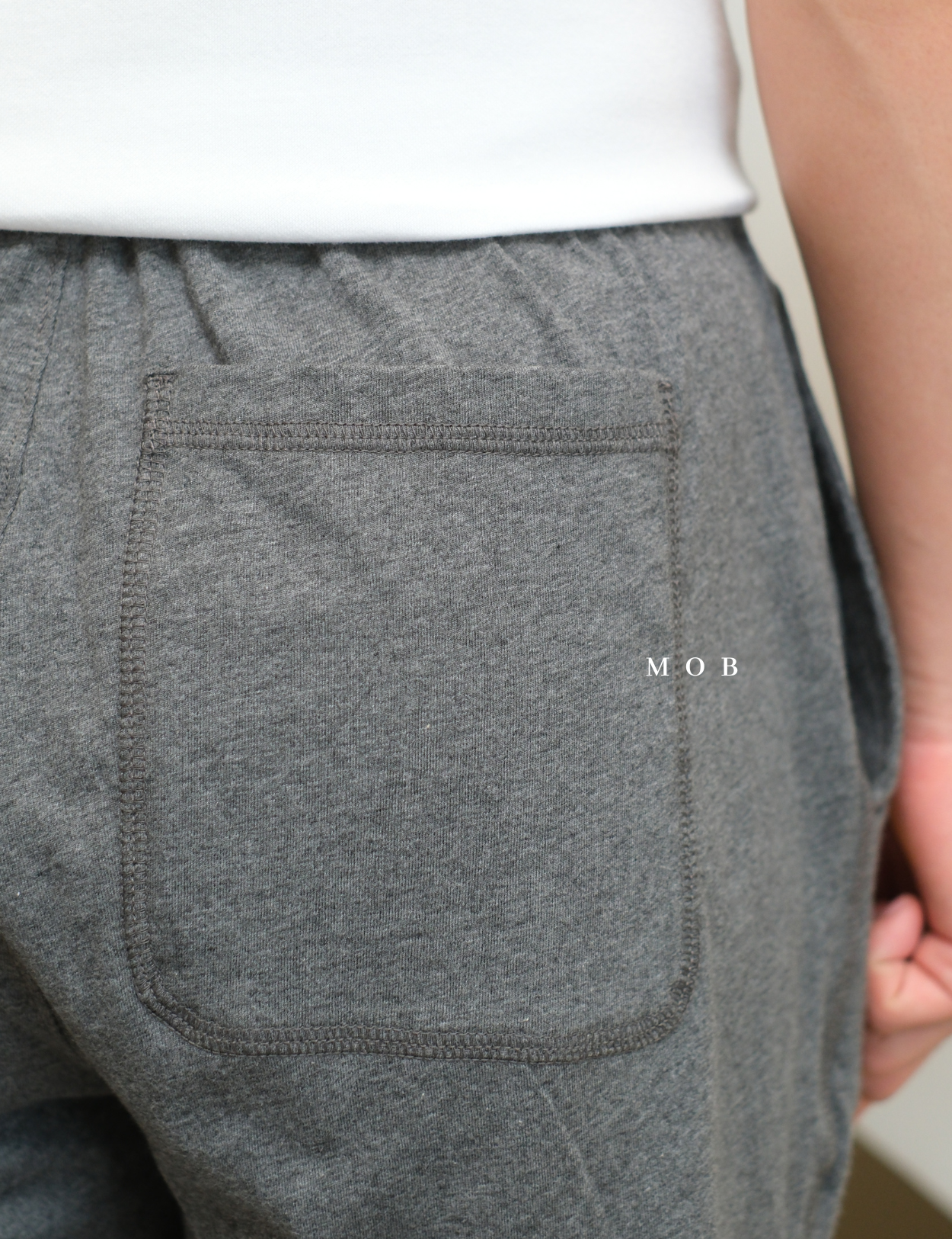 LEJP1006 Knit Jersey Sleep Jogger Charcoal