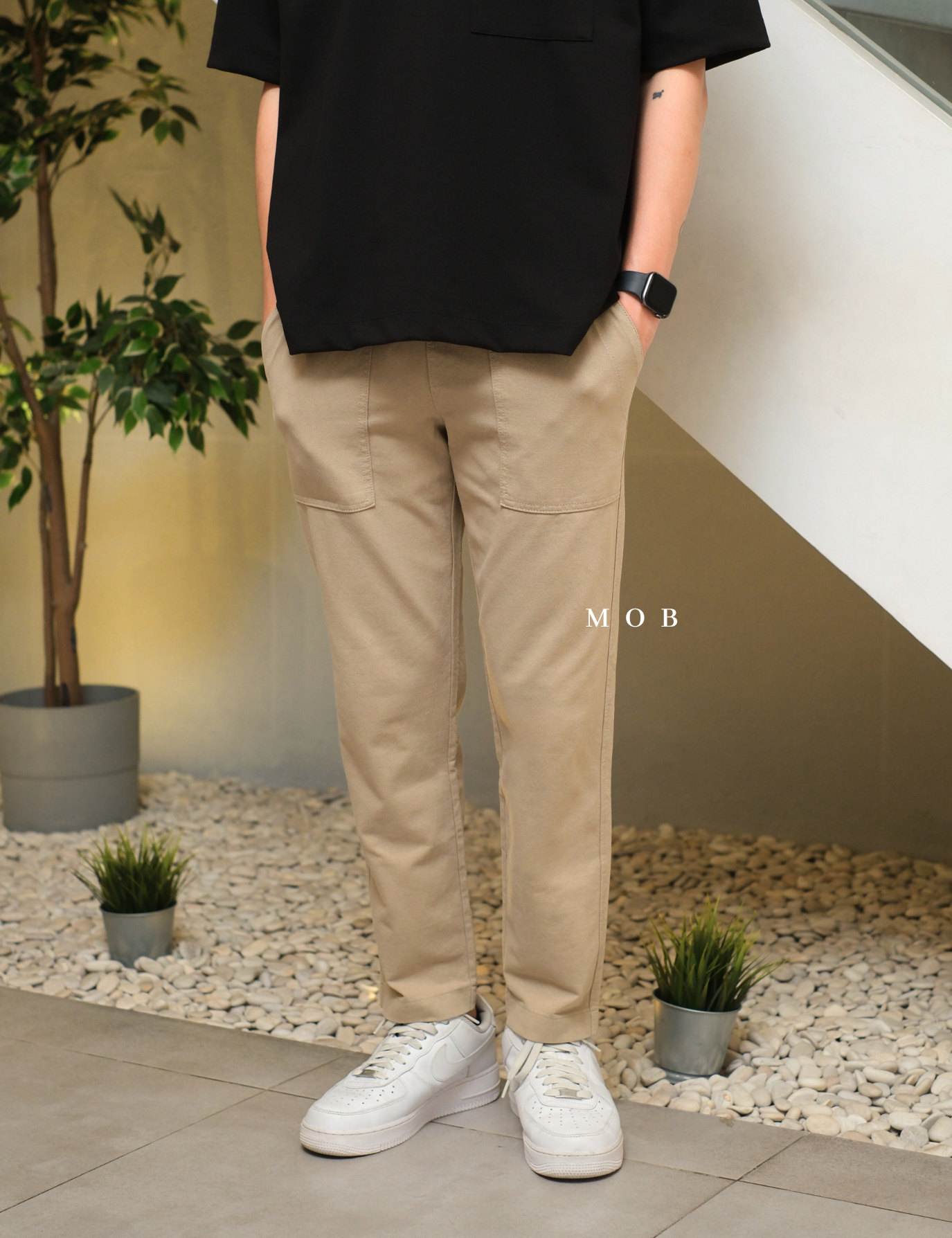 UNQPT1201 Ankle Pants Khaki