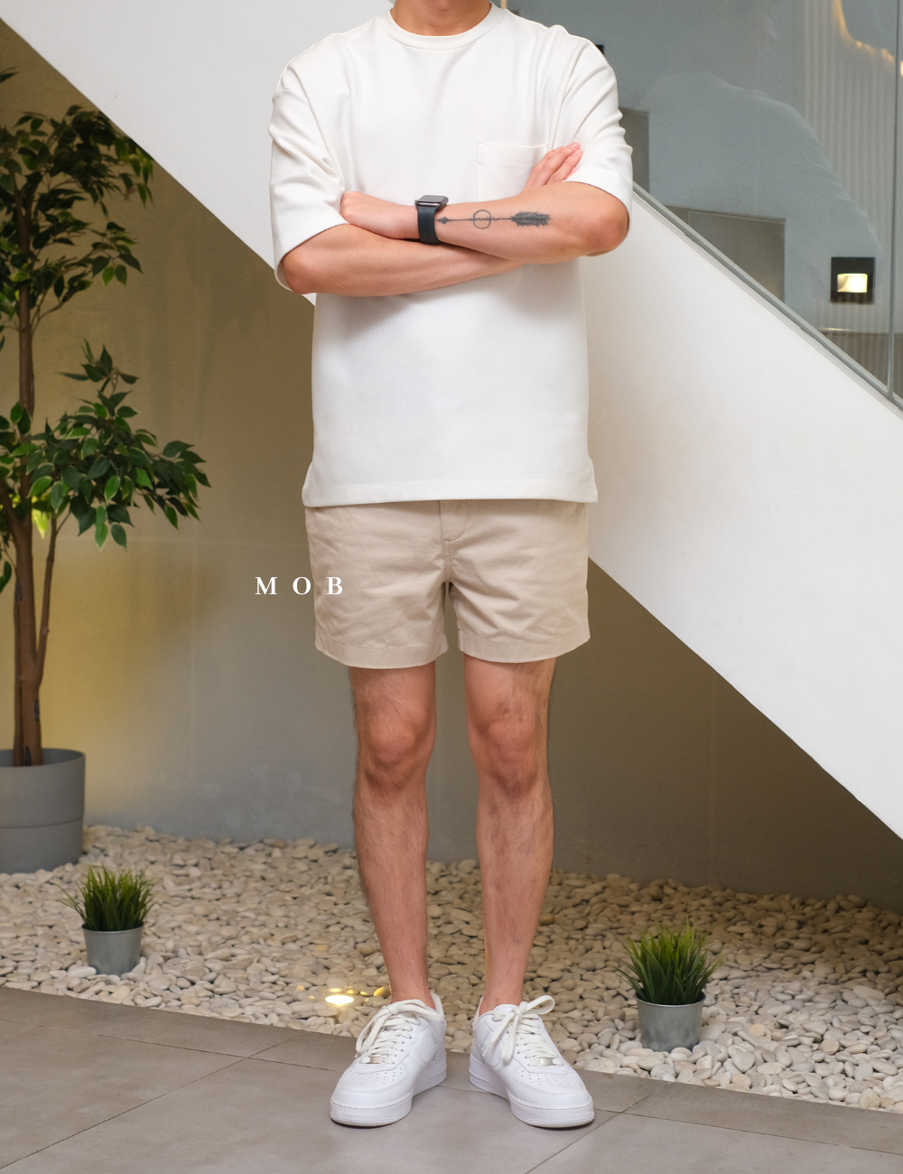 CBSSR02001 Twill Stretch Shorts Beige (Inseam 4)