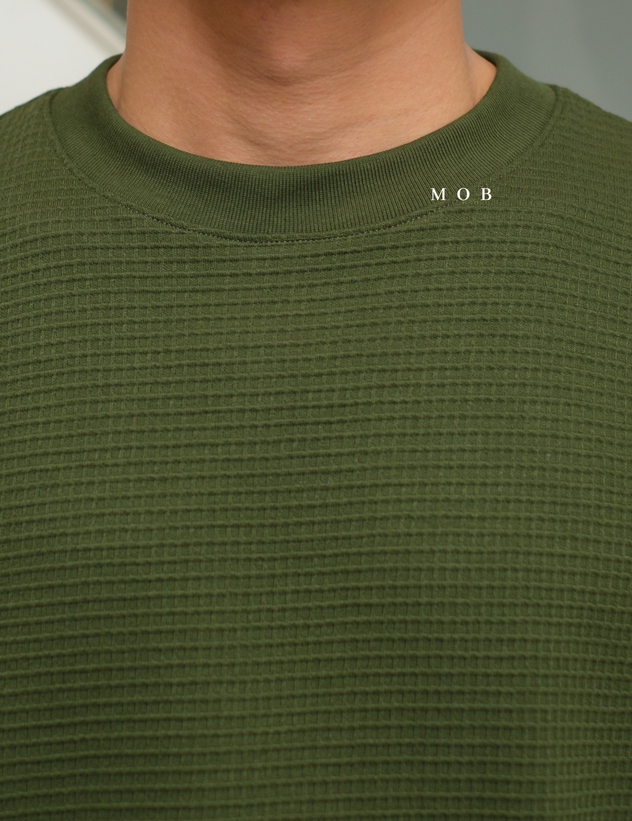 ONSST07003 Waffle SS Tee Olive