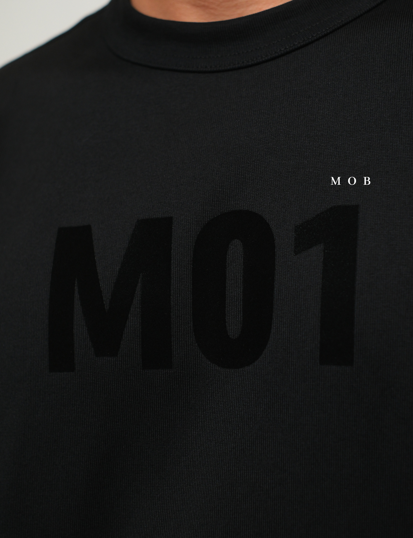 MODSST01005B Relaxed MO1 SS Tee Black