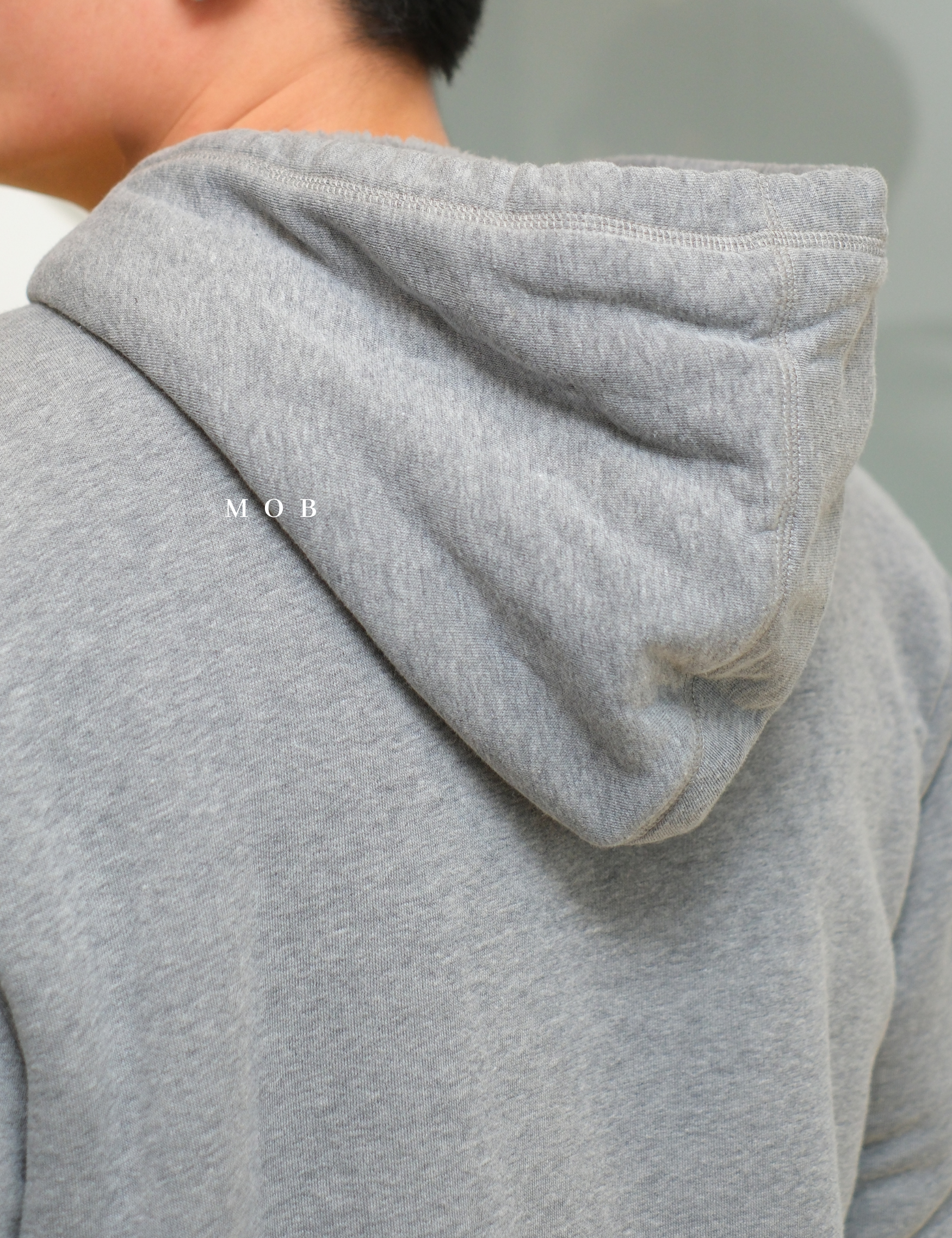 GPFZ02004 Logo Sherpa Lined Full Zip Hoodie Grey