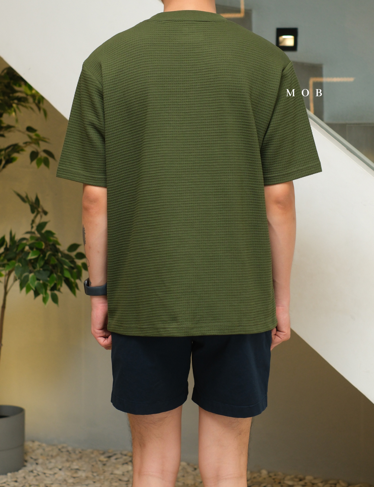 ONSST07003 Waffle SS Tee Olive