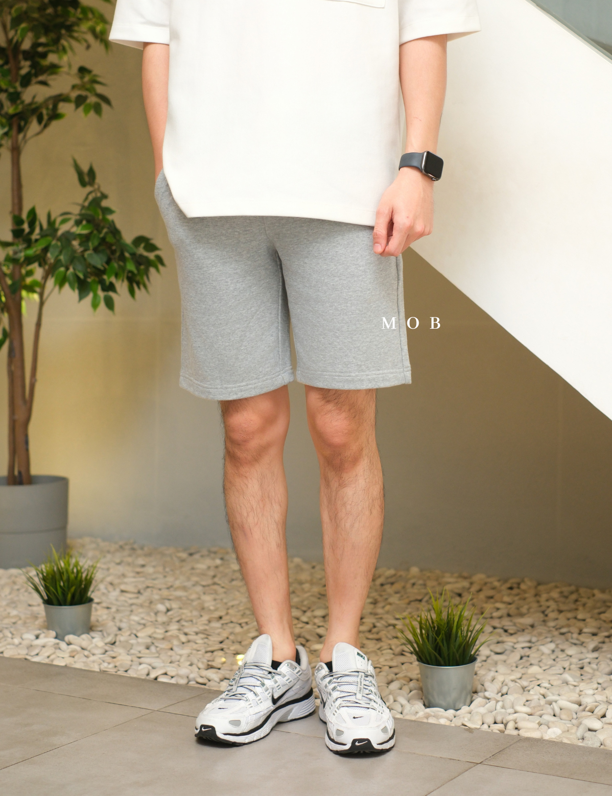 GUSR01002 Basic Sweat Shorts Grey Misty