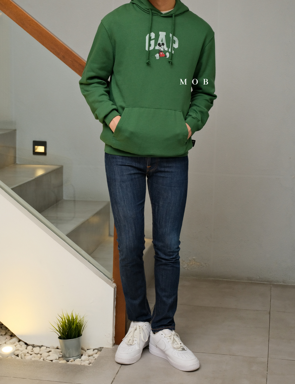 GPHOD01005 [HOODIE] Gap x Disney Mickey Mouse Dark Green