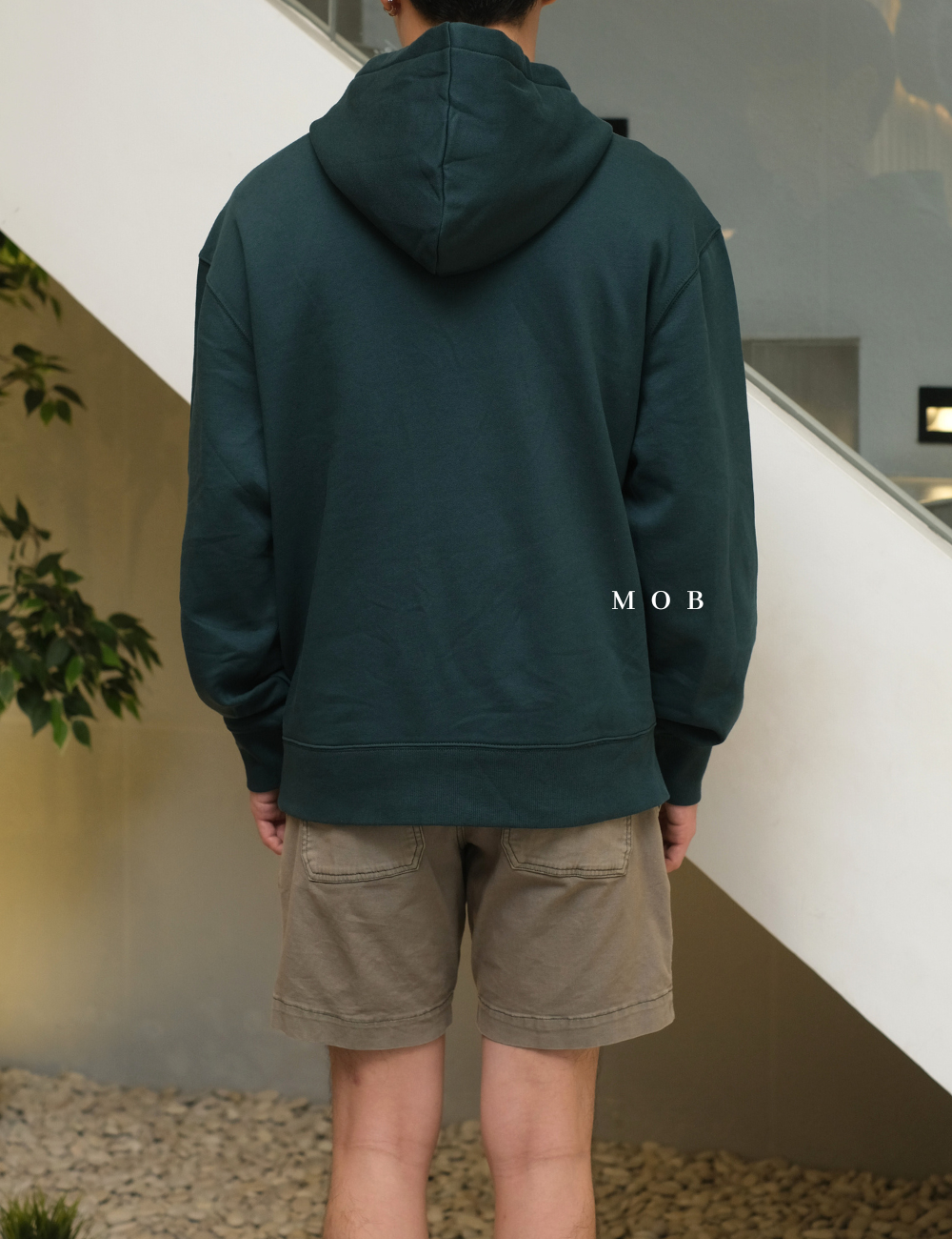 ONHOD07001 Rotation Pullover Hoodie British Green