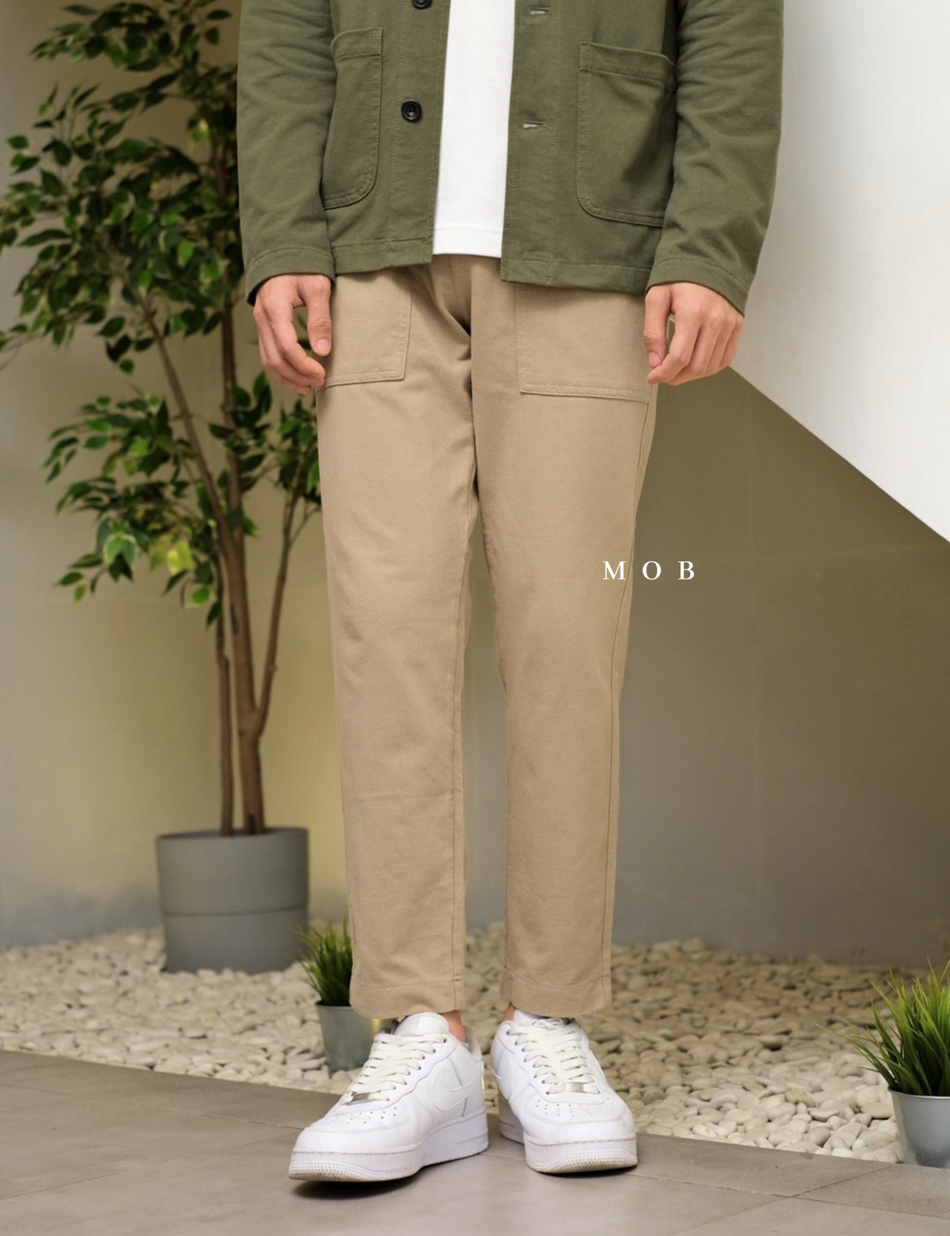 UNQPT1201 Ankle Pants Khaki