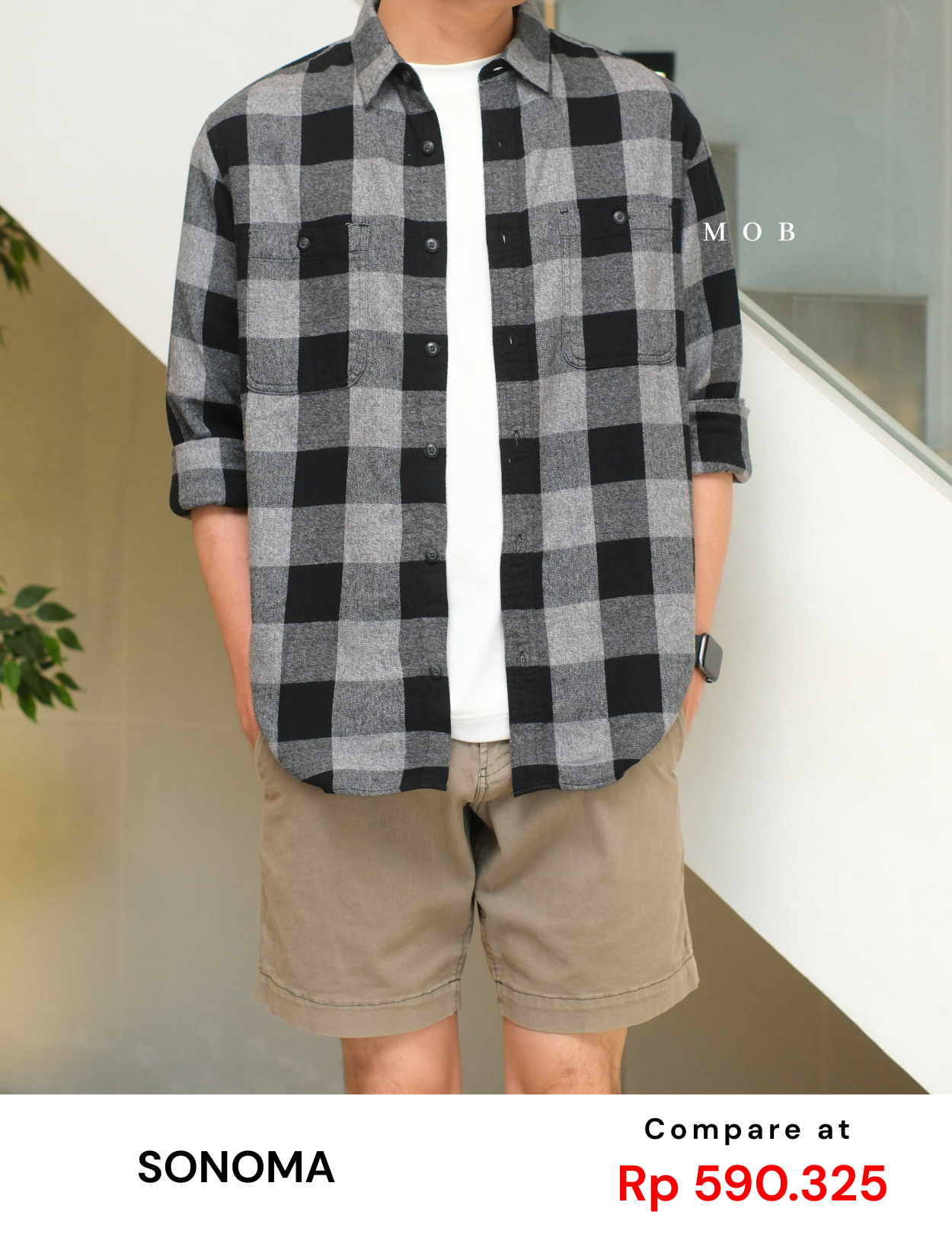 SNMLSS01005A Super Soft Flannel LS Shirt Black Grey Plaid