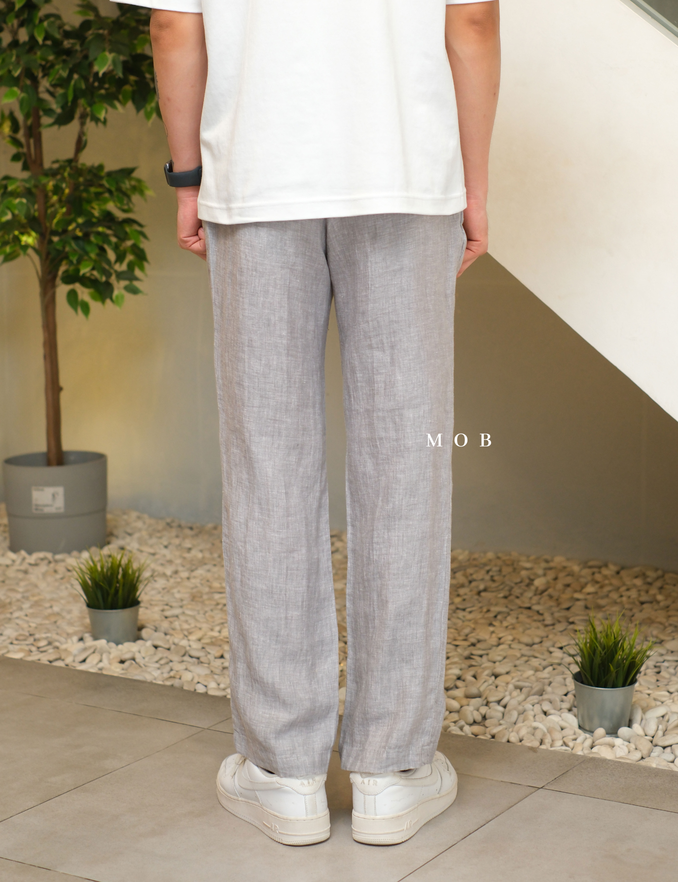 CLB02LIL002-002 Linen Luxury Pants Grey