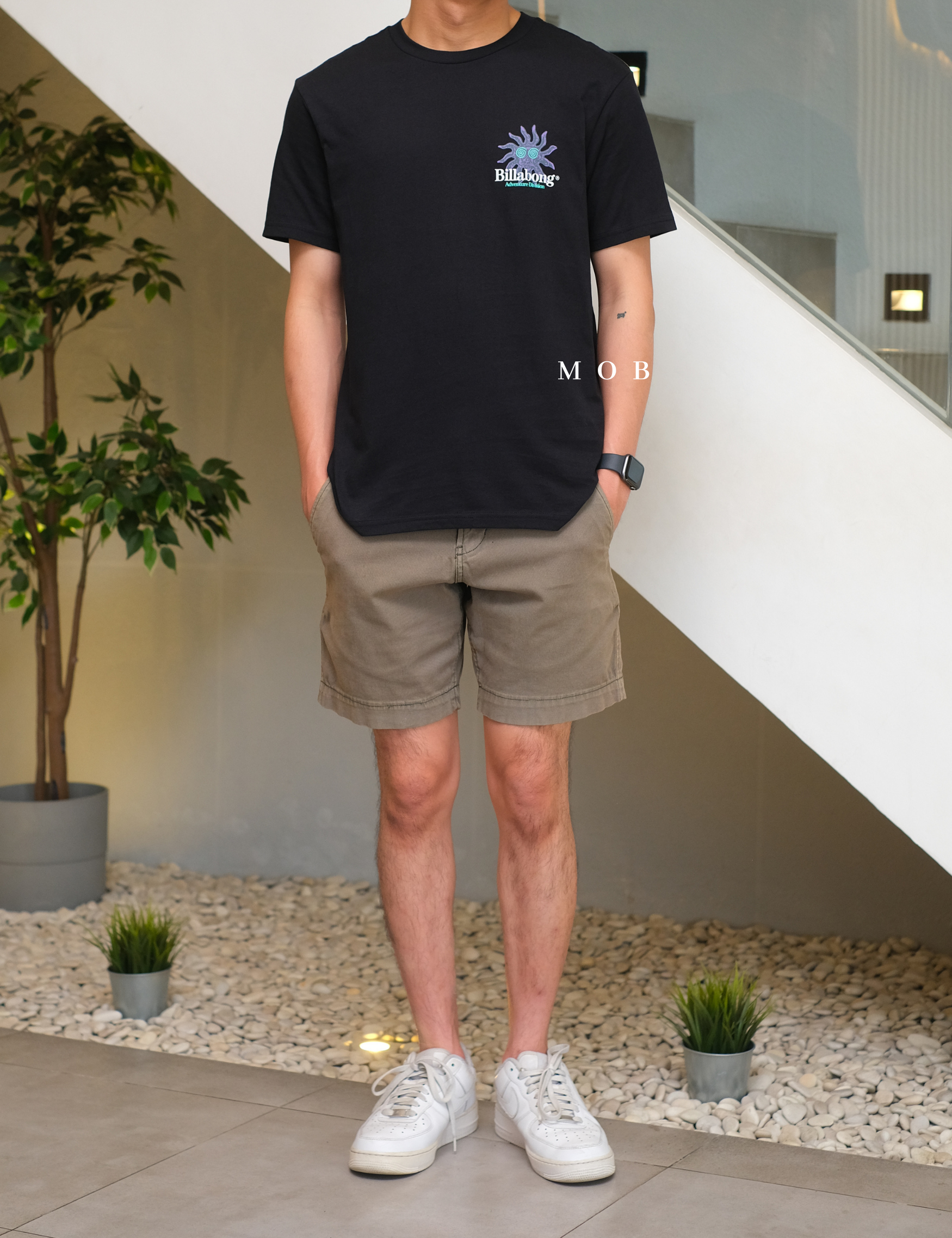 BILLSST02008 Up Rise Black SS Tee