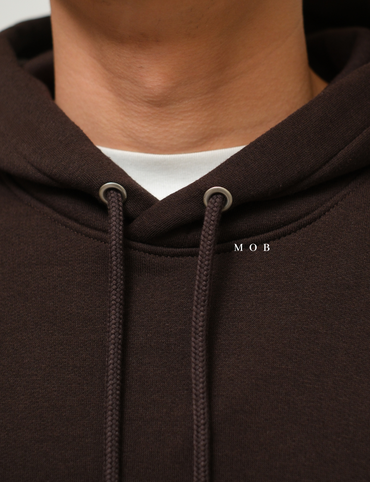 HMHOD04001 Loose Basic Pullover Hoodie American Brown (V2)
