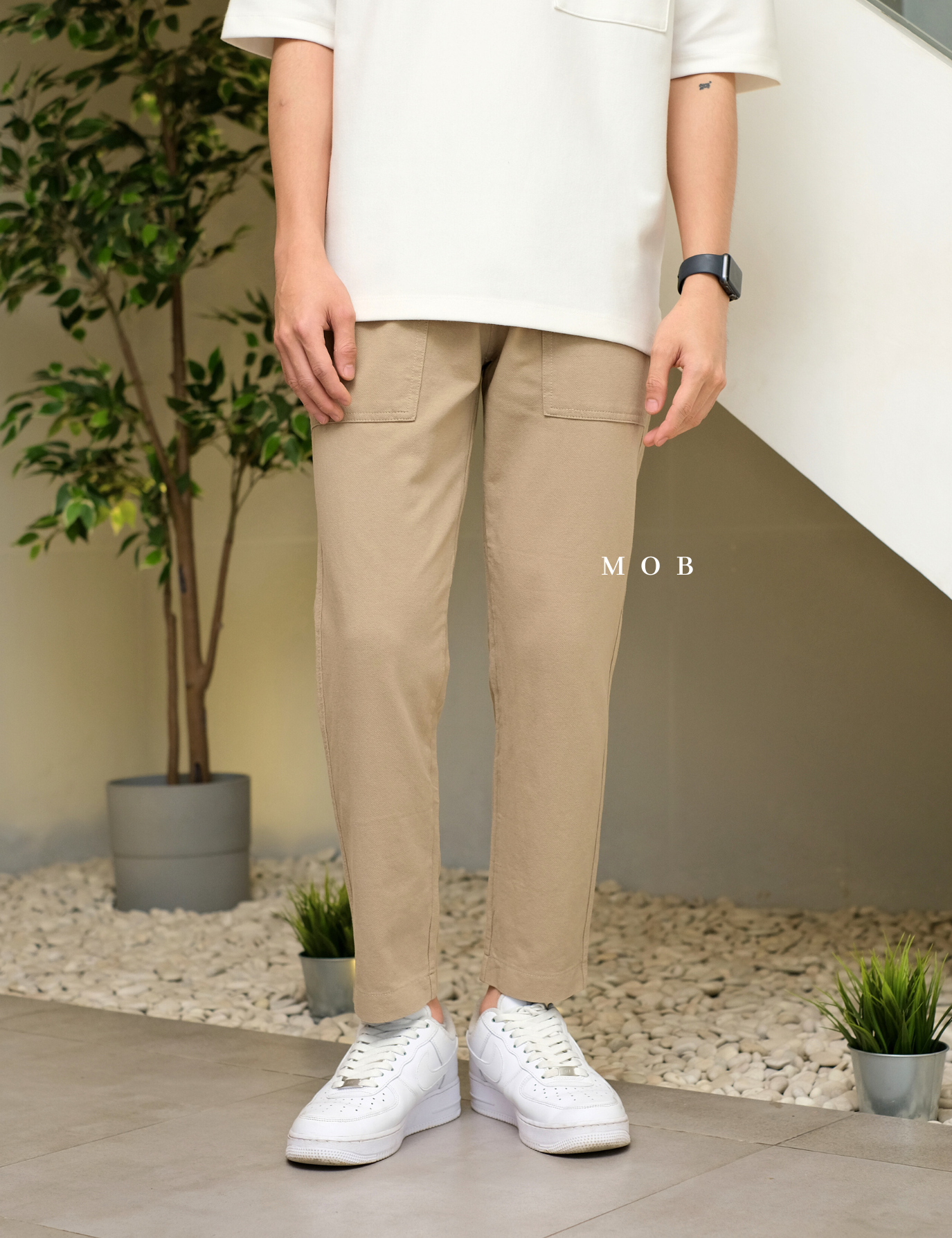 UNQPT1201 Ankle Pants Khaki