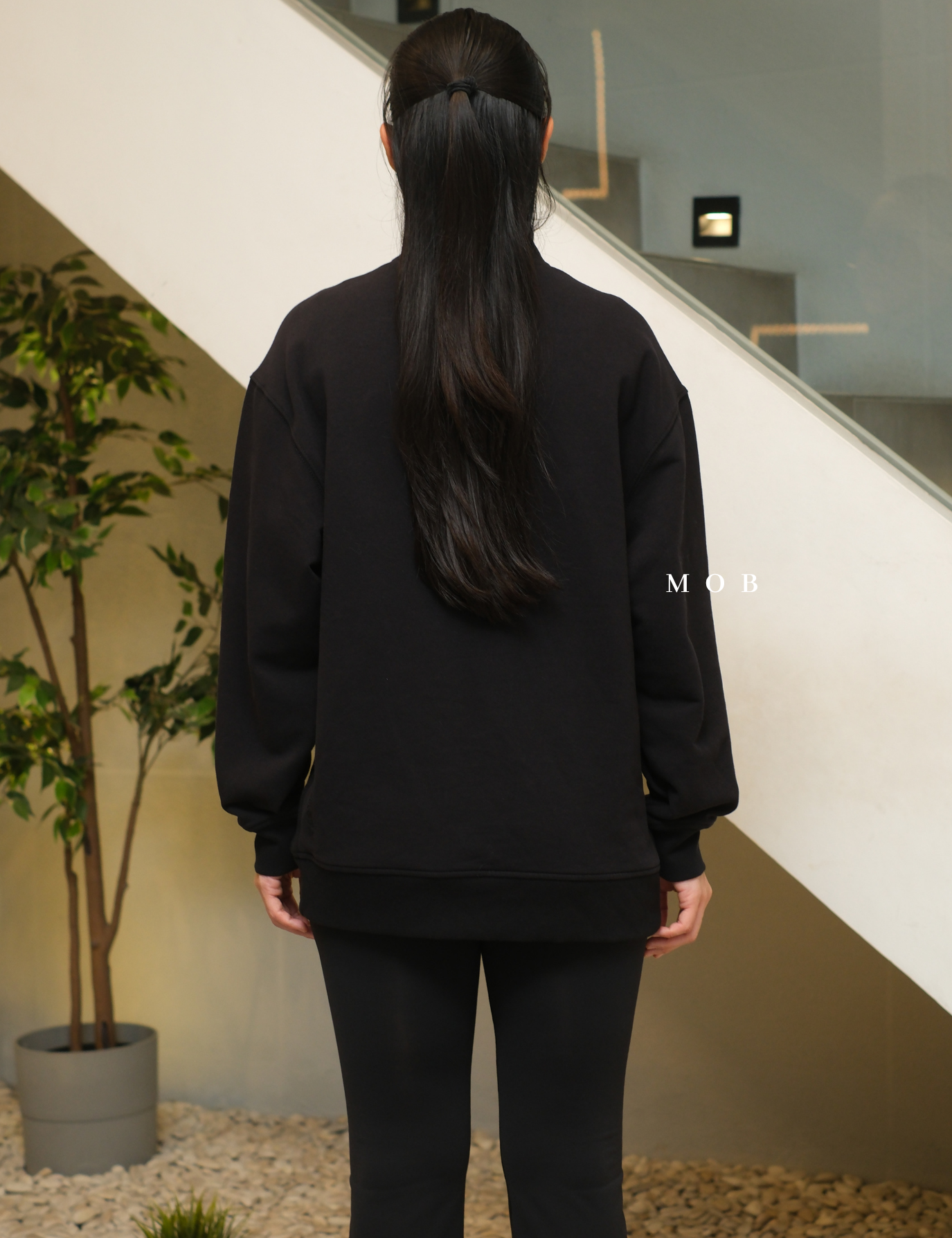 ATHSW02003A Forever Fleece 1/4 Zip Sweatshirt Black