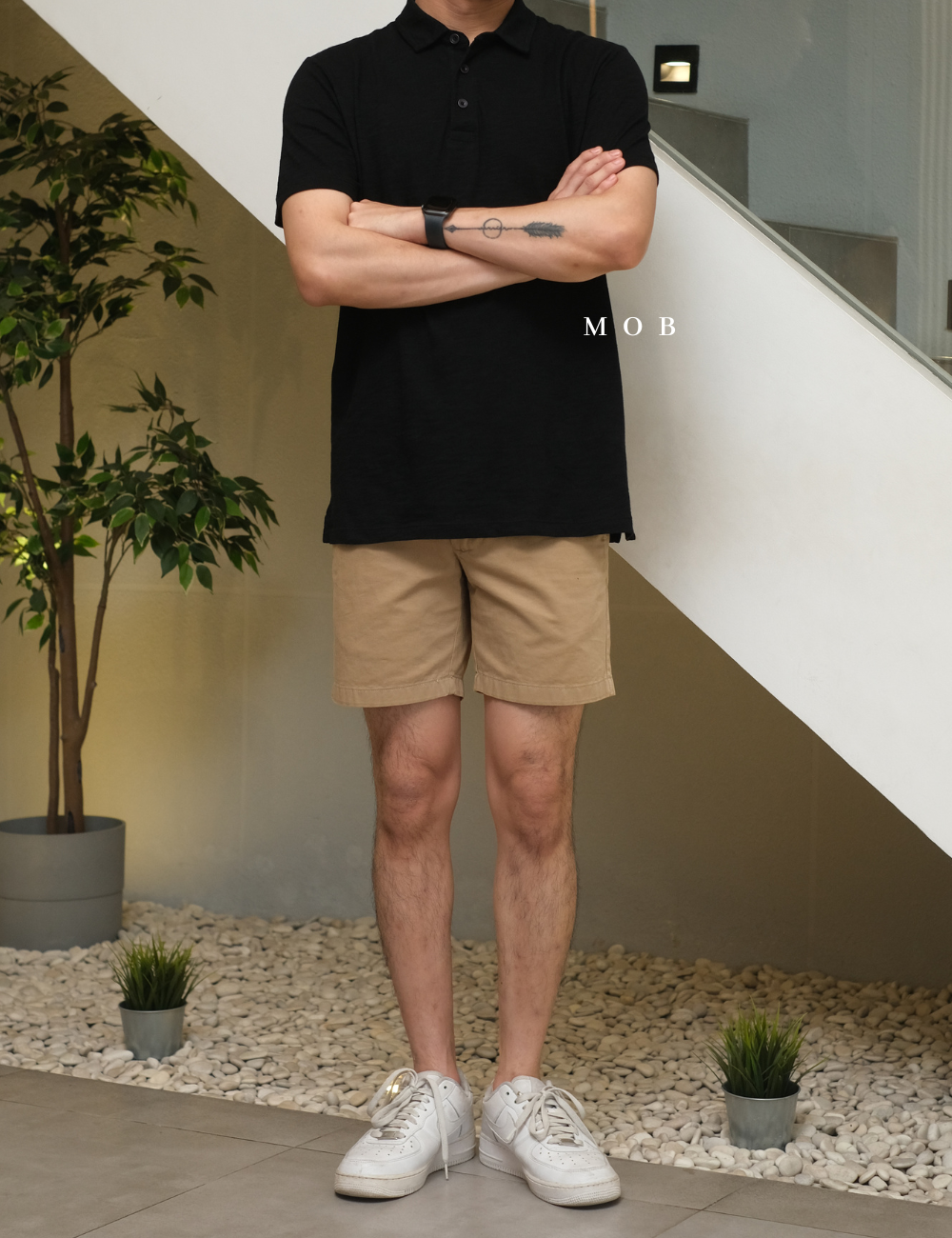 GPPS02002 Lived-In Polo SS Shirt Black