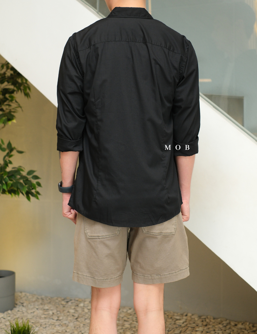 LFTLSS01001B Slim LS Shirt Black