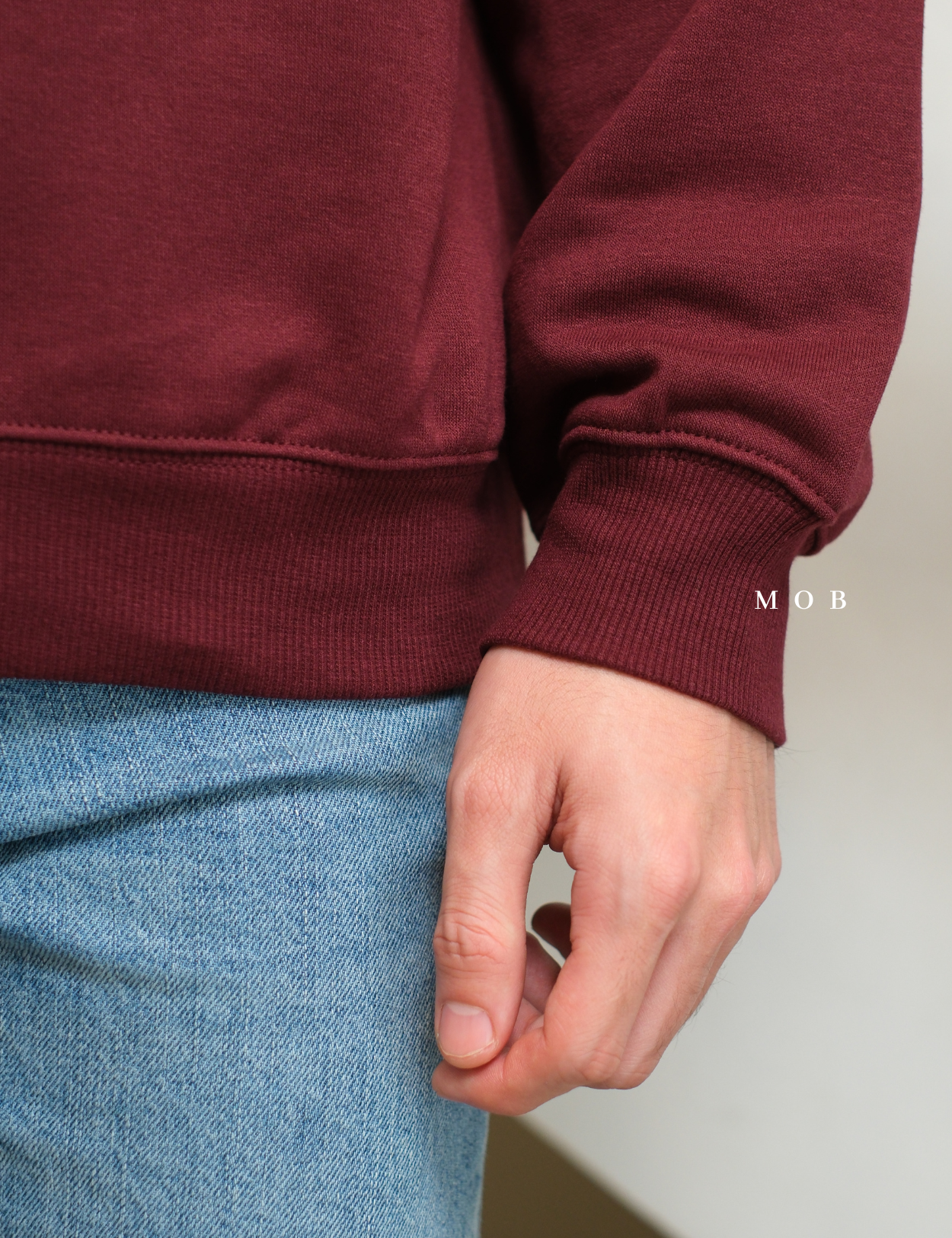 HMSW04002 Loose Fit Sweatshirt Maroon