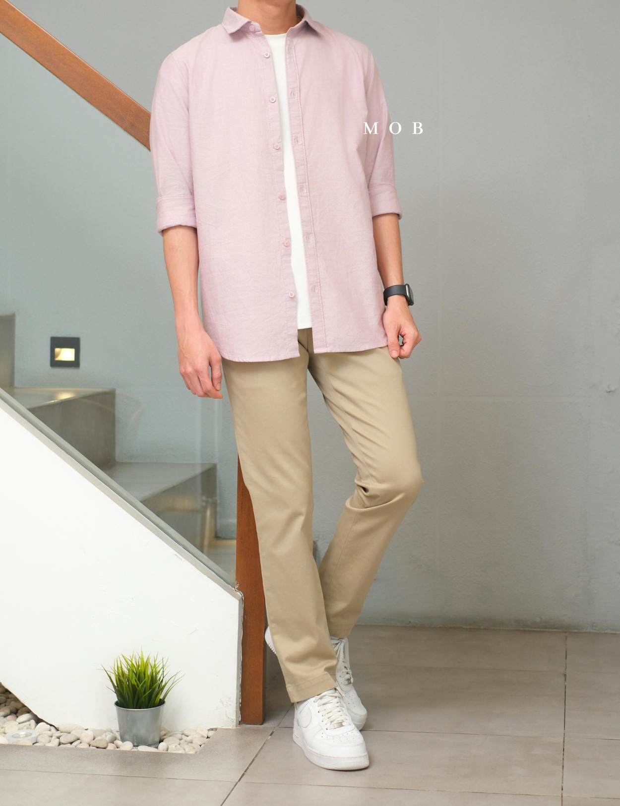 SPLLSS02001 Nature Comfort Slim LS Shirt Pink