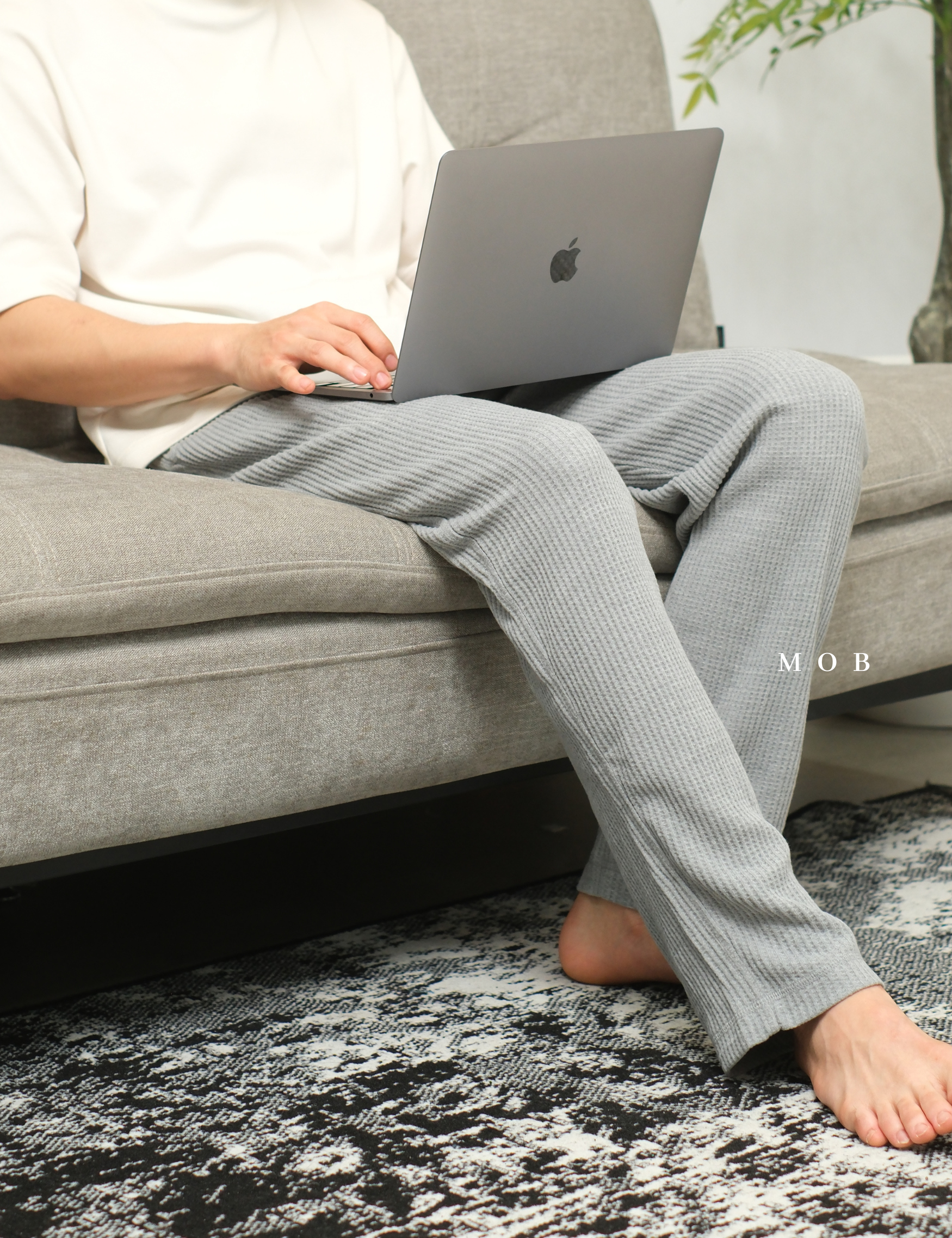 ONPJ02004 Waffle Pajama Pants Grey