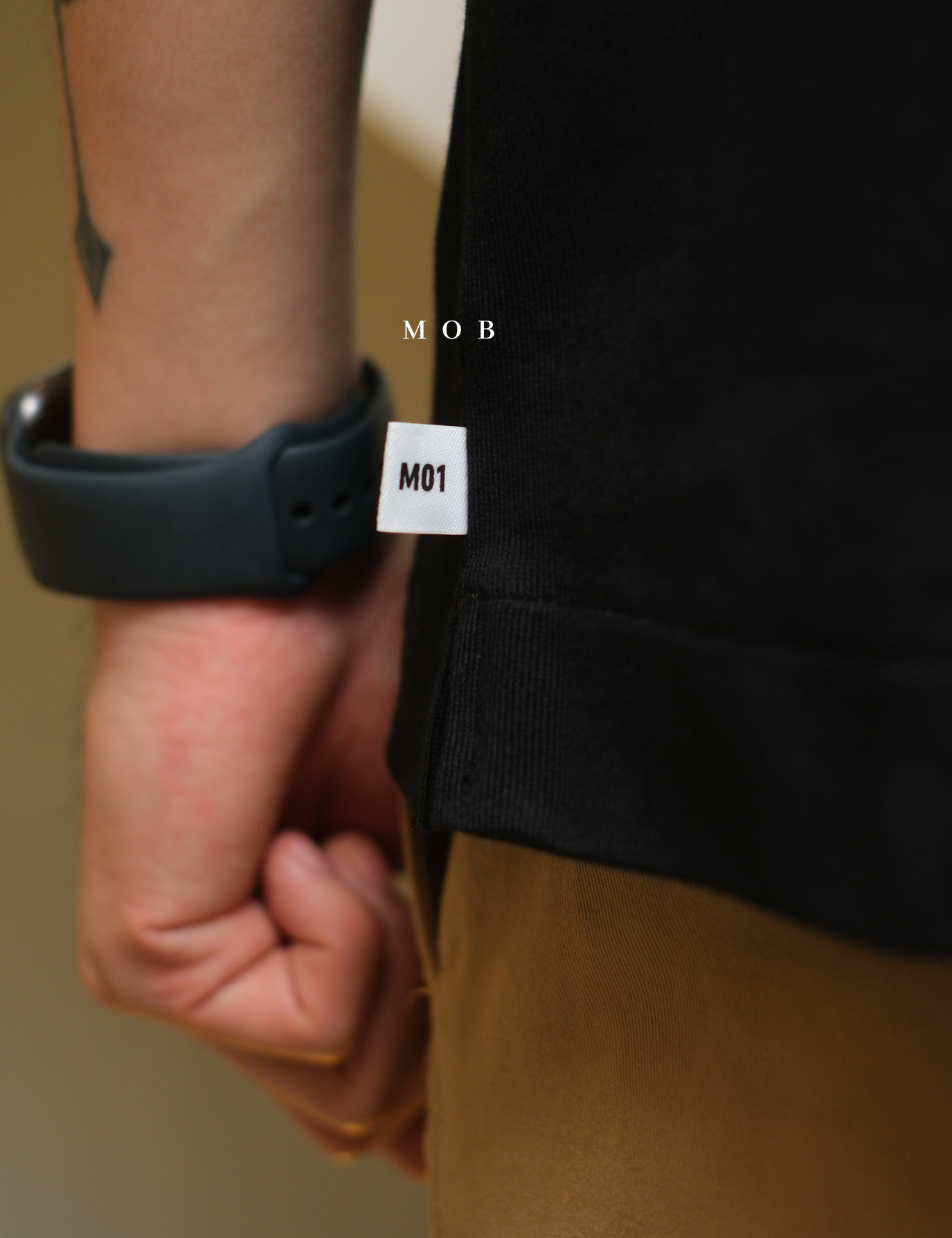 MODSST01005B Relaxed MO1 SS Tee Black
