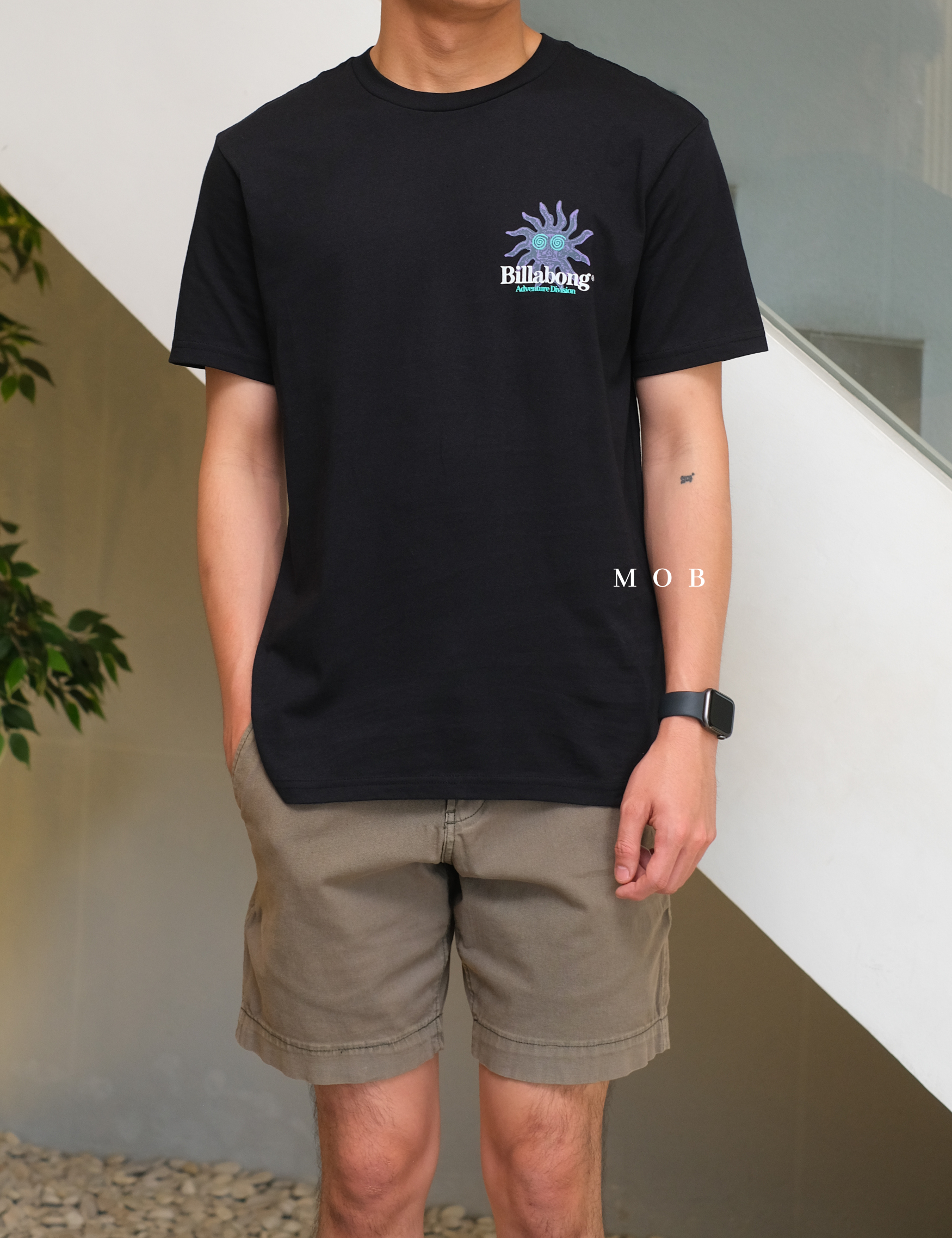 BILLSST02008 Up Rise Black SS Tee