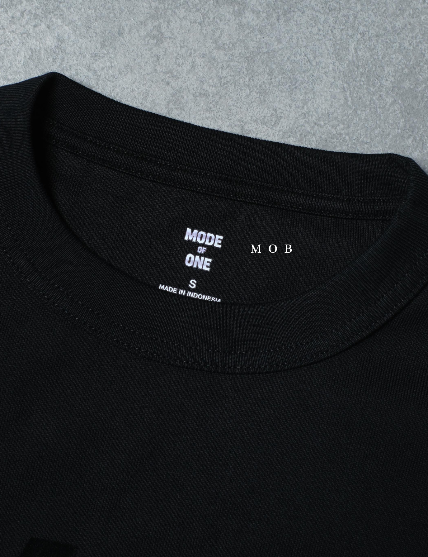 MODSST01005B Relaxed MO1 SS Tee Black
