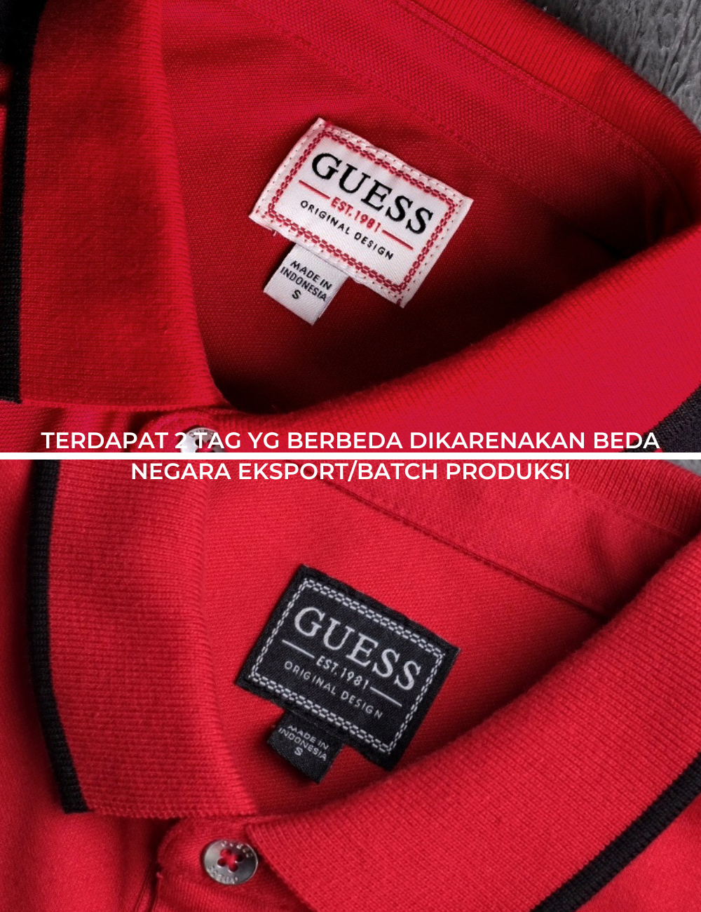 GSSPS01002C Pique Logo Tape Polo Red