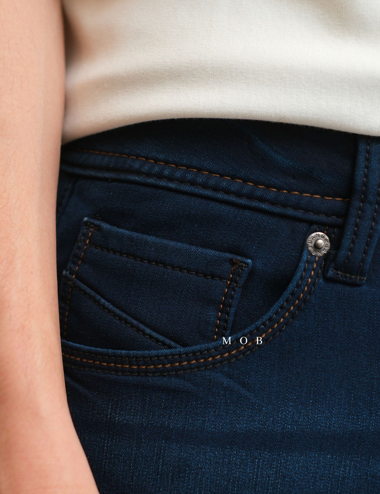 BBGPT04005 Tight Slim Smart Bonding Jeans Navy Blue